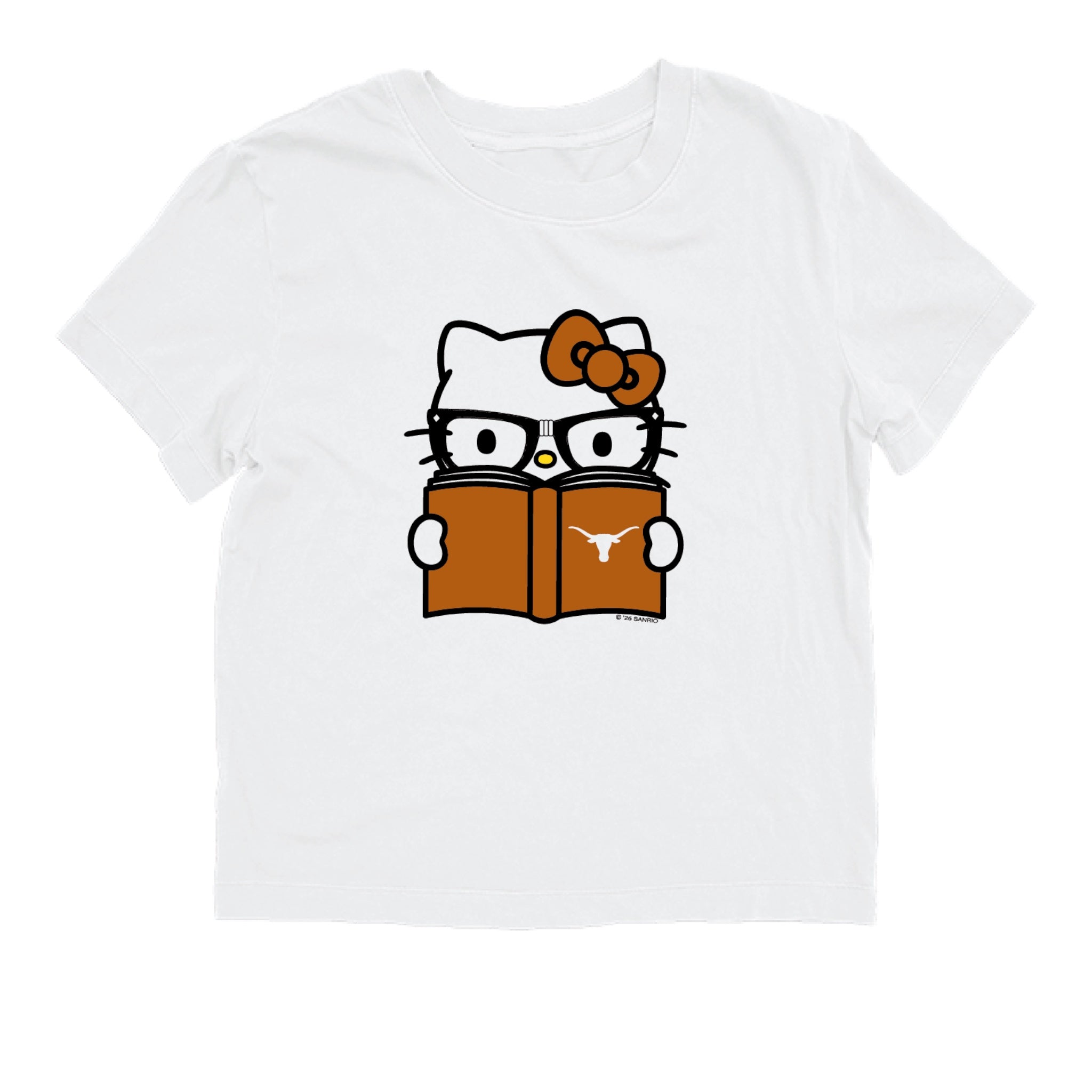 Texas Longhorns Hello Kitty Book Smart Tee