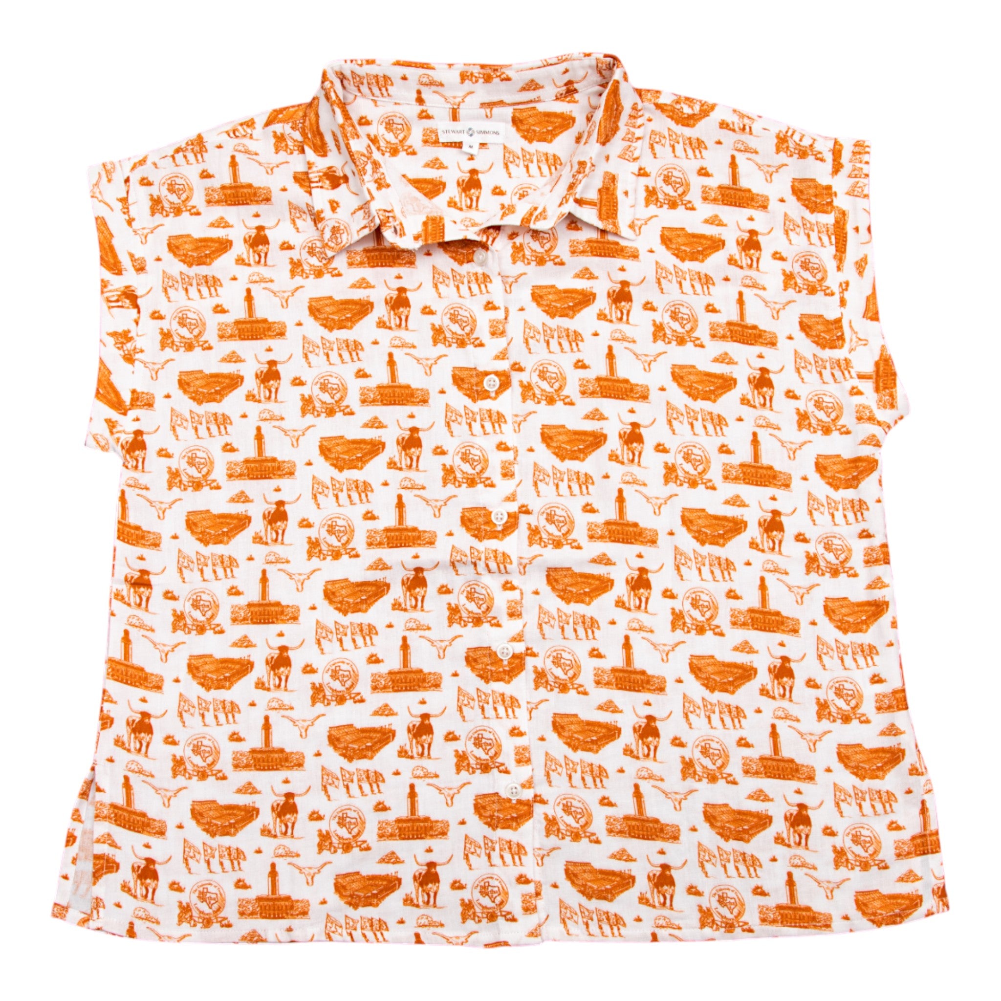 Stewart Simmons Team Toile Button-Up Top