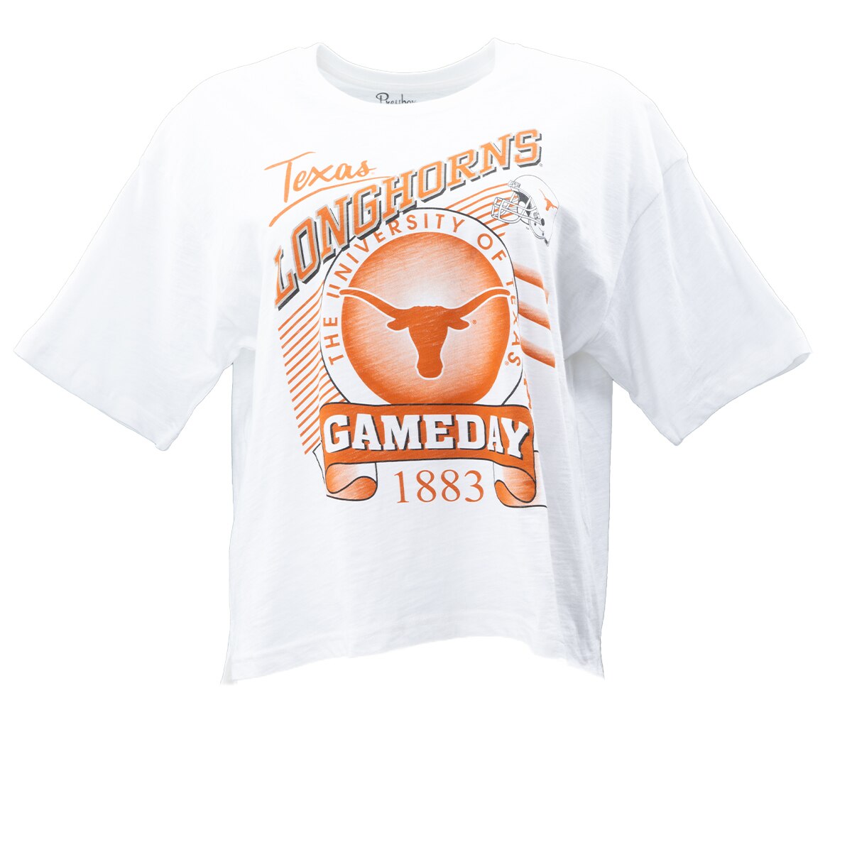 Pressbox Texas Longhorns Calgary RNR Waist-Length Motley Crew Top