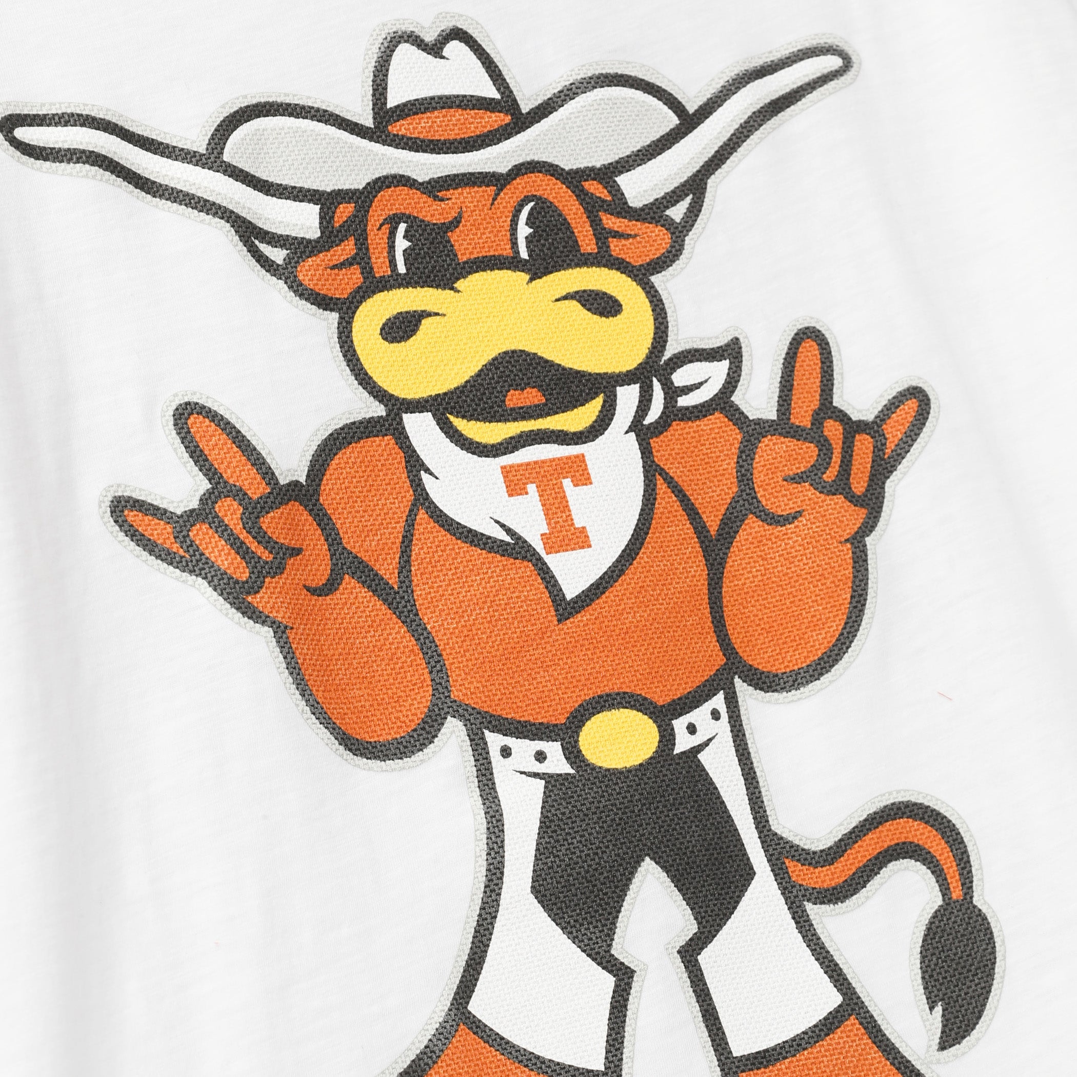 Texas Longhorns Big Canvas Puff Motley Crew Short Sleeve Tee