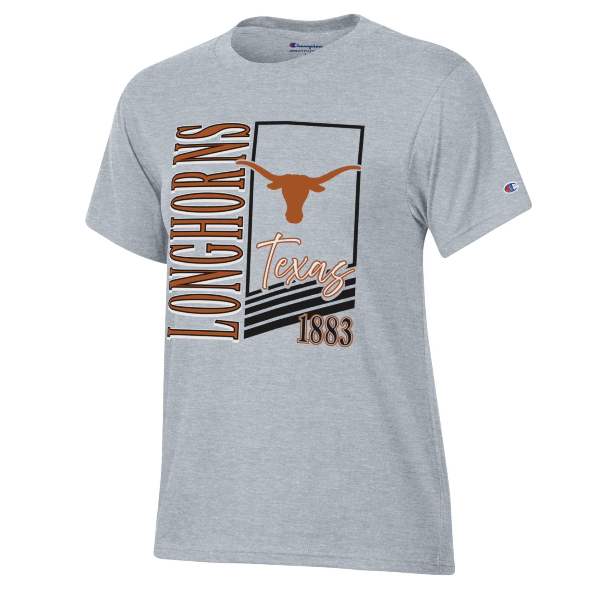 Champion Texas Longhorns Vintage Stadium Short Sleeve Tee Gray