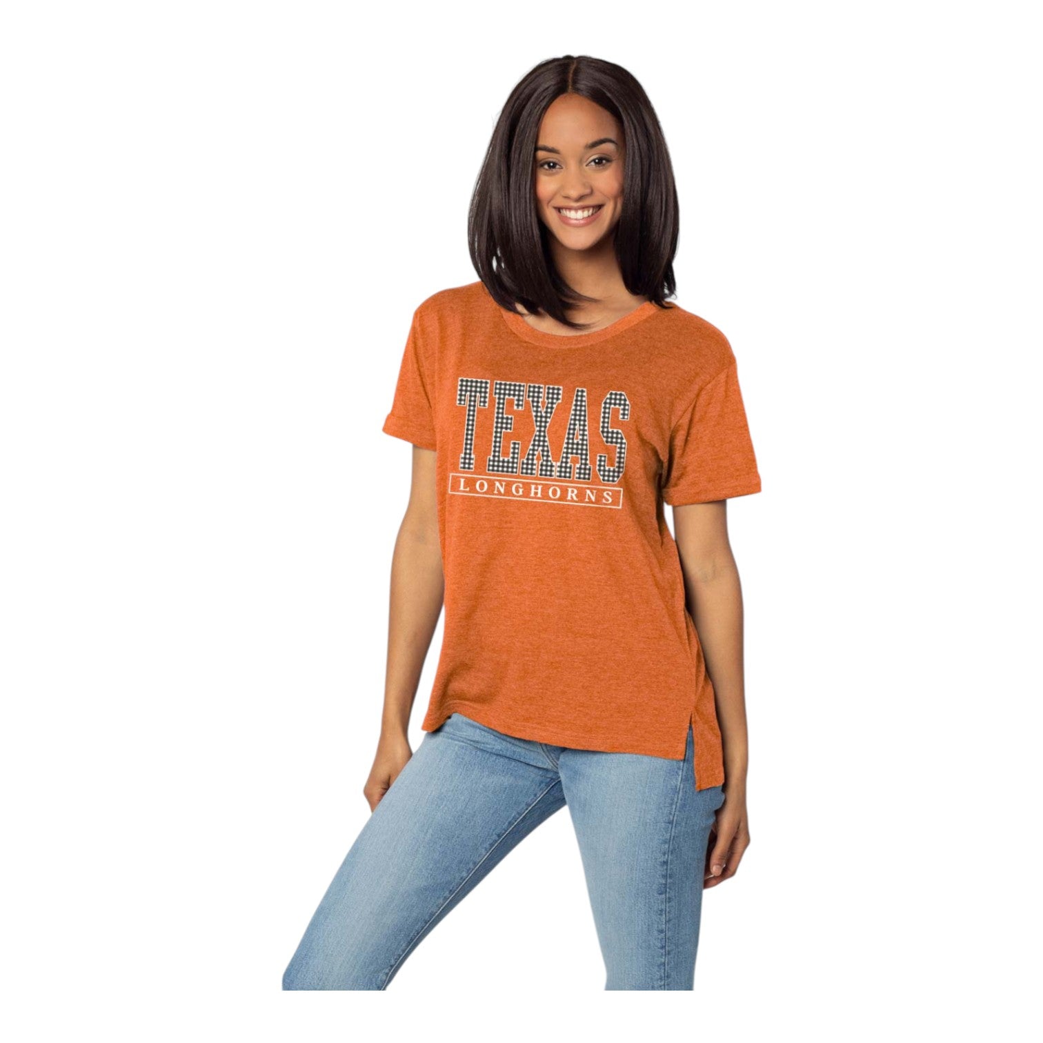 Texas Longhorns Gingham Block Tee