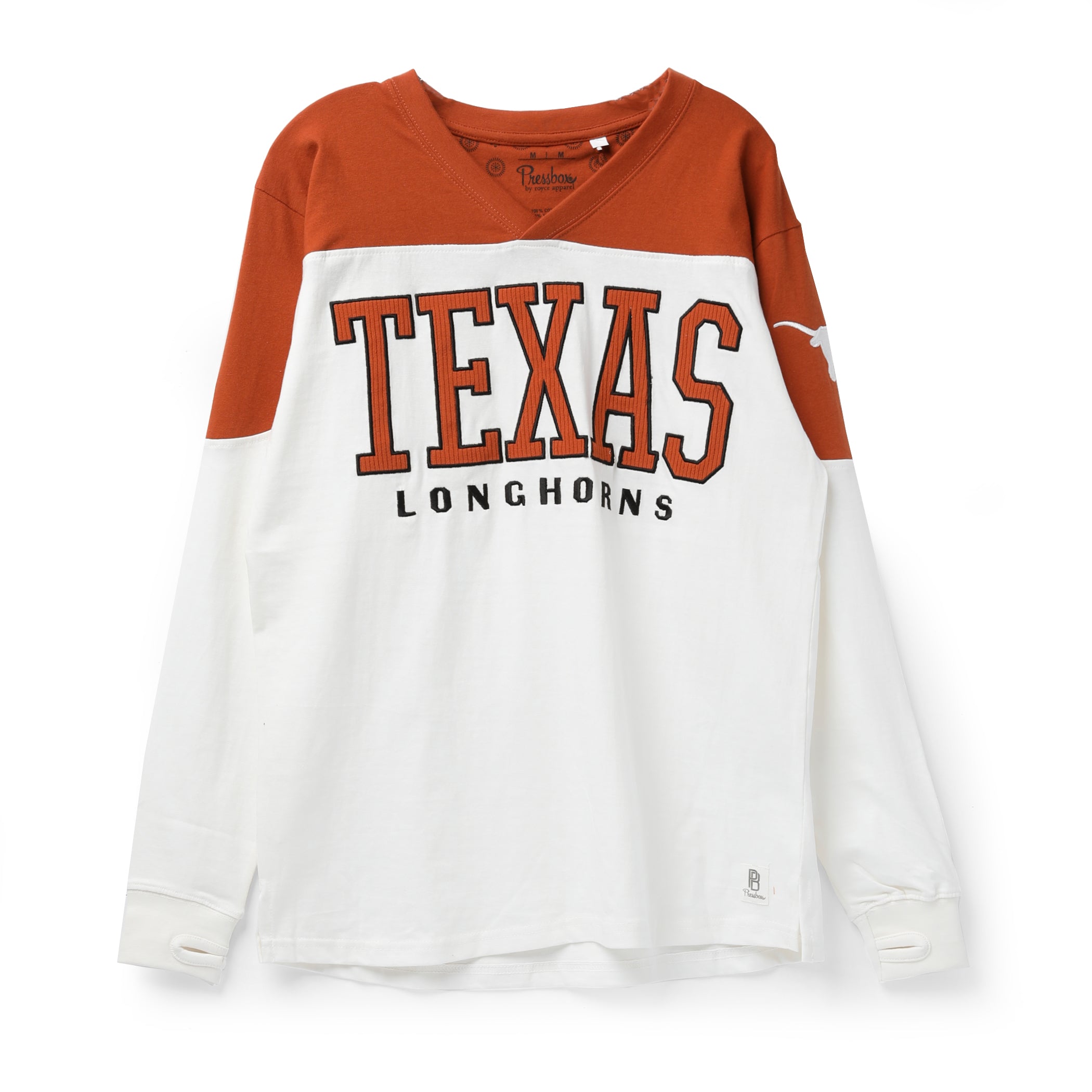 Texas Longhorns Southlawn Daphne Long Sleeve Jersey Top