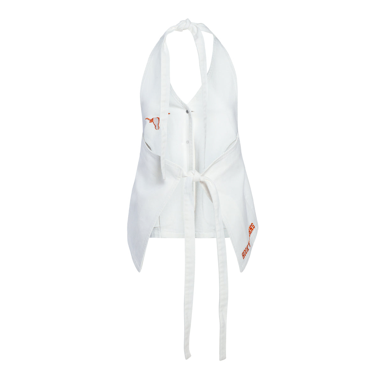 Texas Longhorns Halter Button-Up Vest Top
