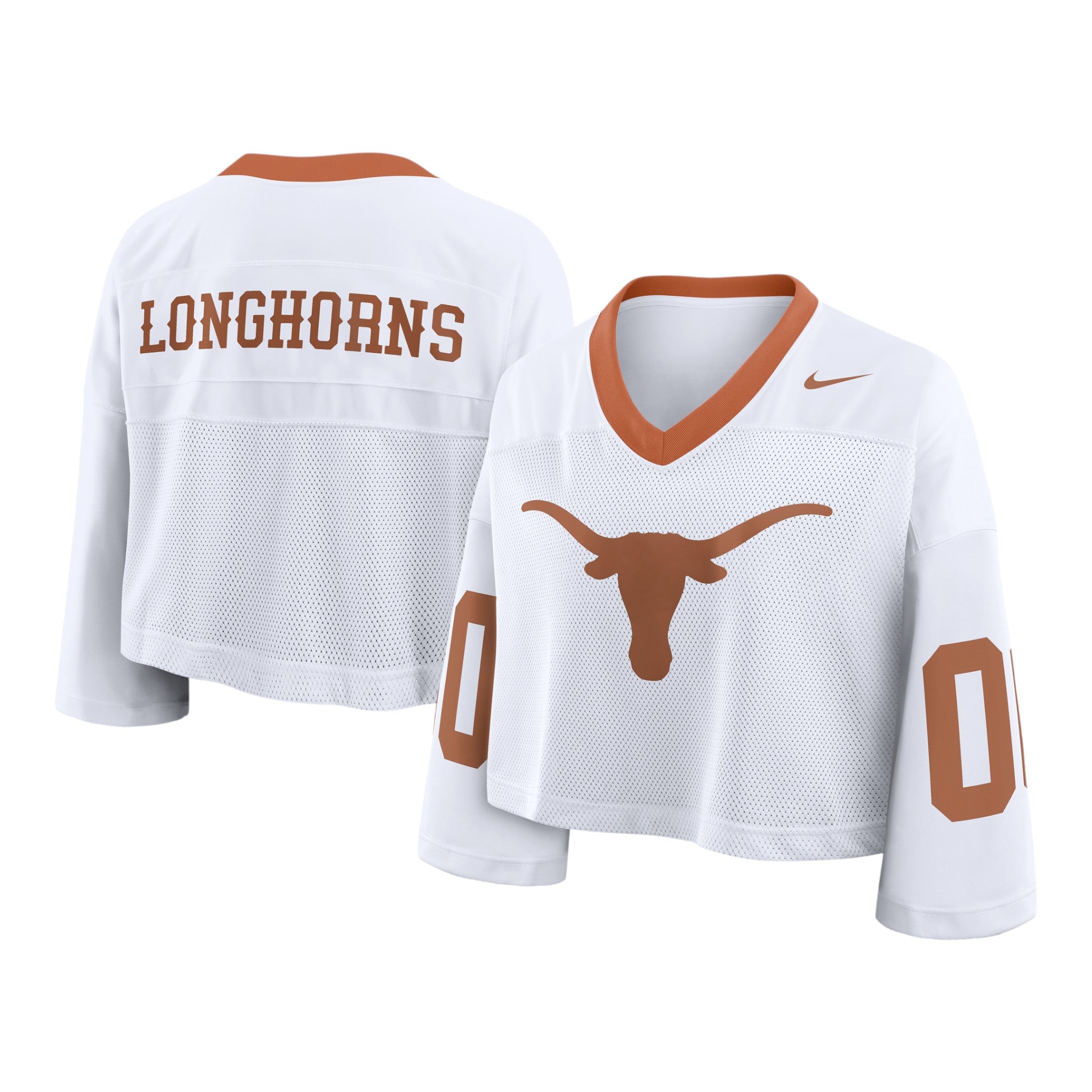 Nike Texas Longhorns Oversized Logo Crop Jersey