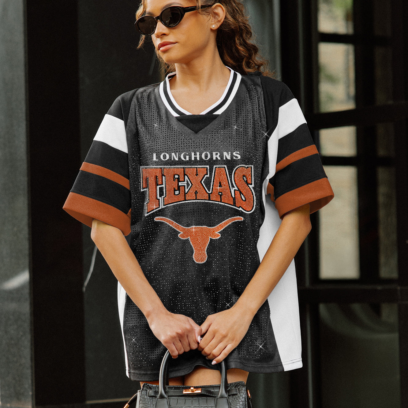 Texas Longhorns Amped Up Rhinestone Jersey