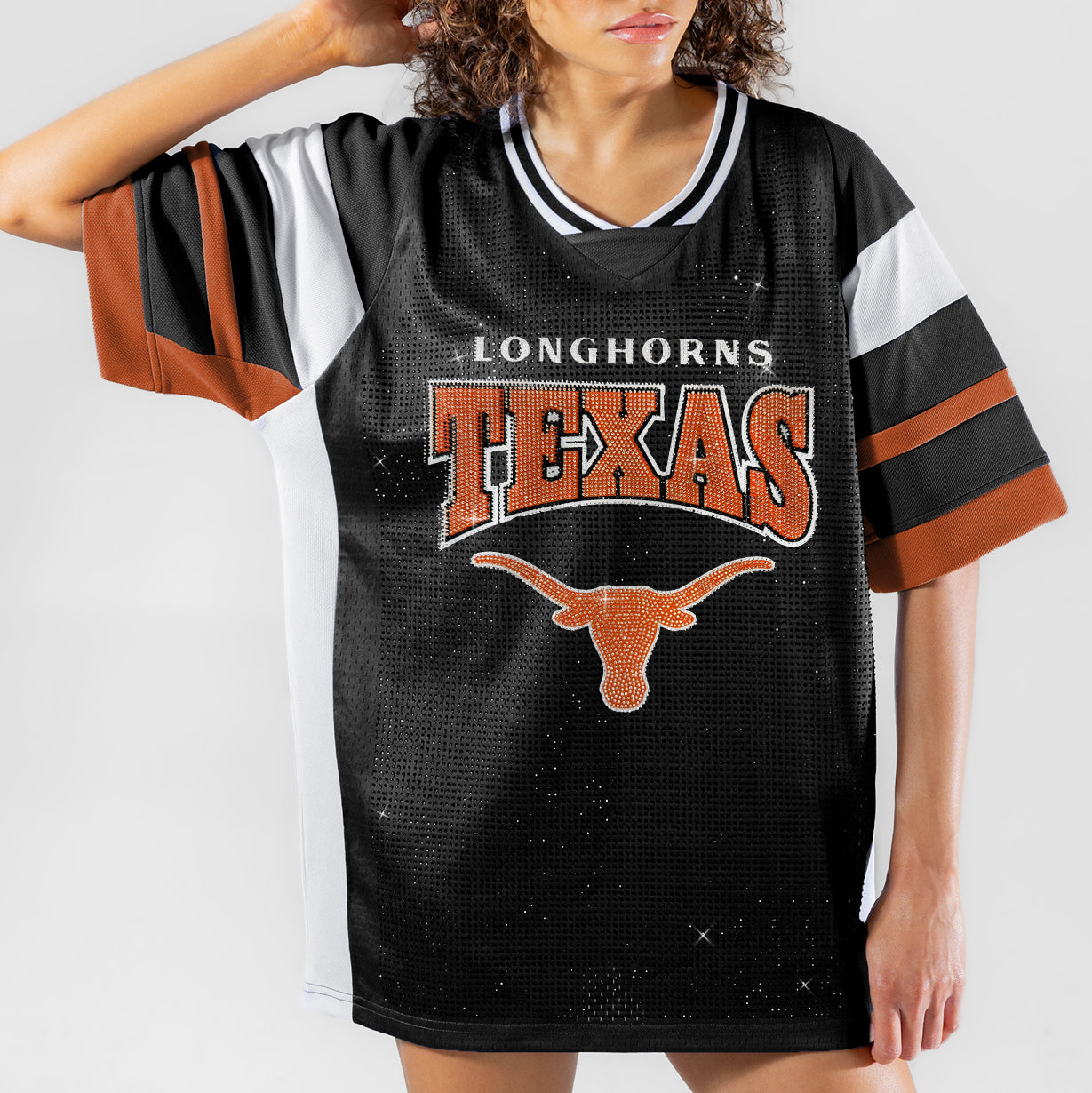 Texas Longhorns Amped Up Rhinestone Jersey