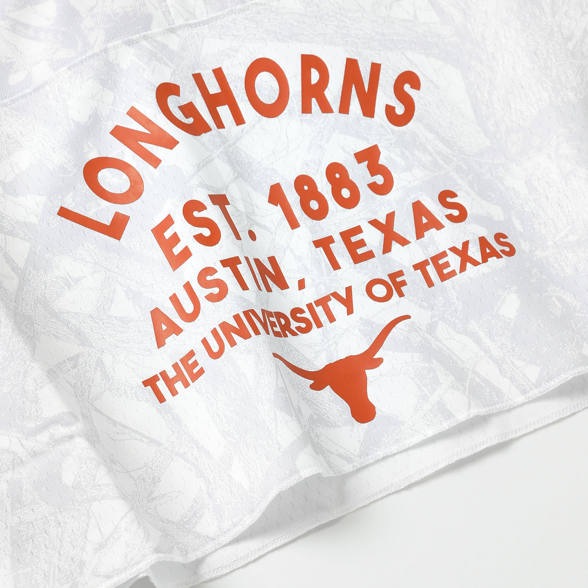Mitchell & Ness Texas Longhorns Ghosted Camo Cropped Halftime Jersey