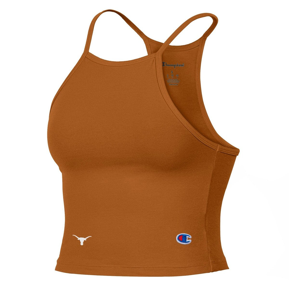 Champion Texas Longhorns Tailgate For Her Cropped Halter Top