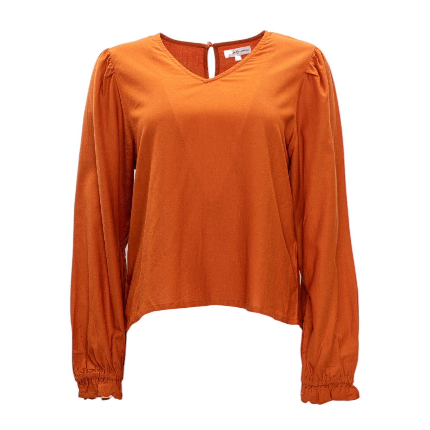 Stewart Simmons Solid Twill Long Sleeve Blouse