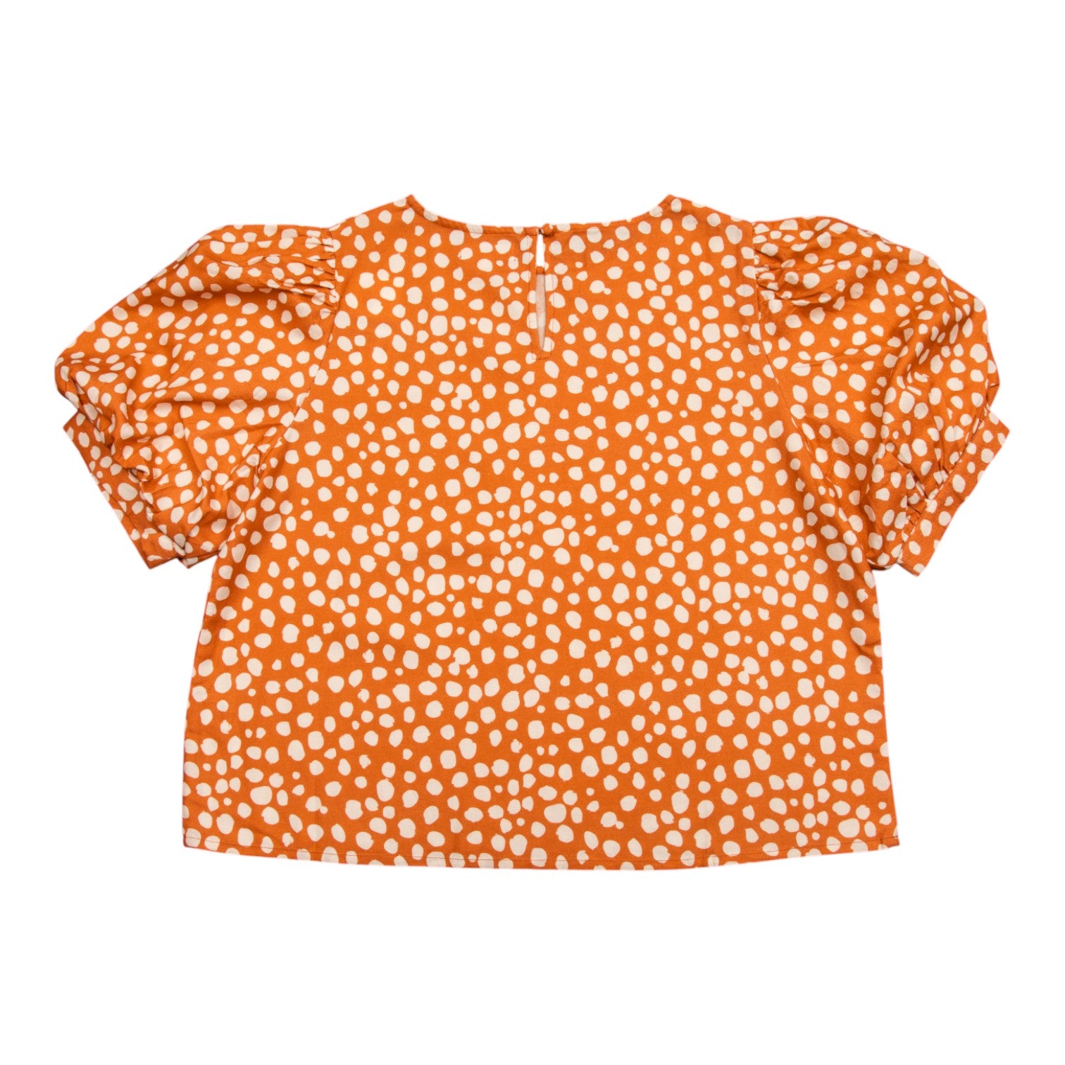 Stewart Simmons Dotted Twill Puff Sleeve Blouse