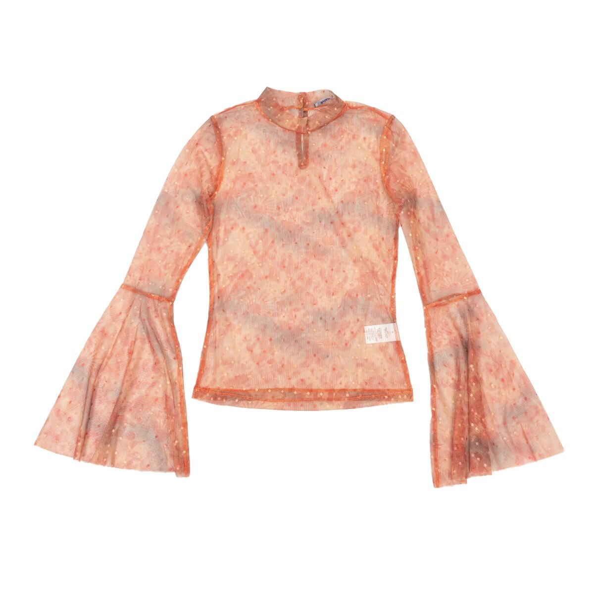 Sheer Bell Sleeve Lace Top