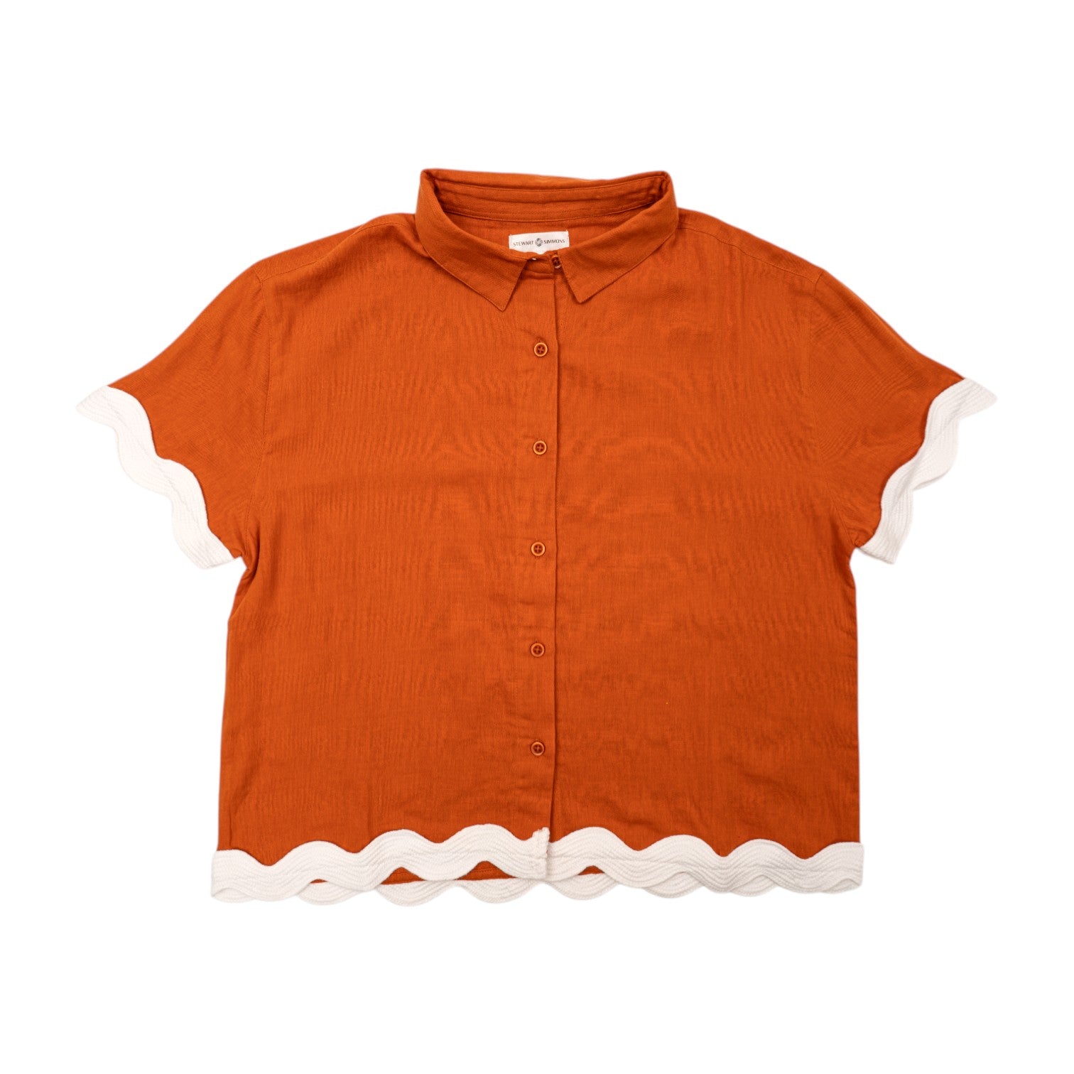 Stewart Simmons Gauze Rick-Rack Button Up