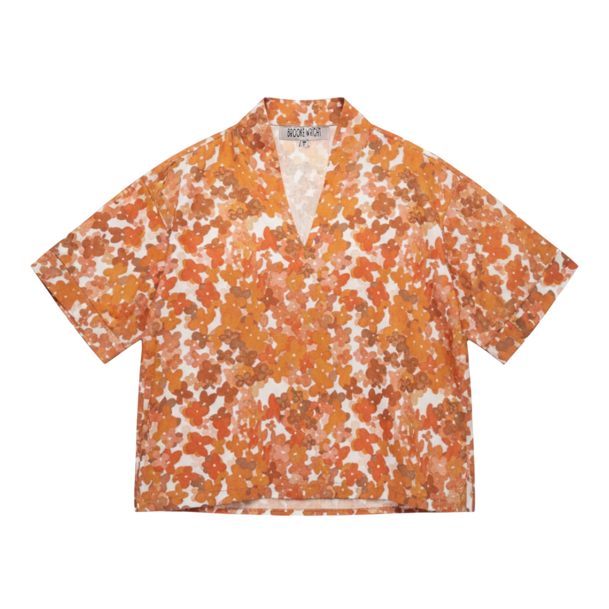 Orange Ditzy Kimono Top