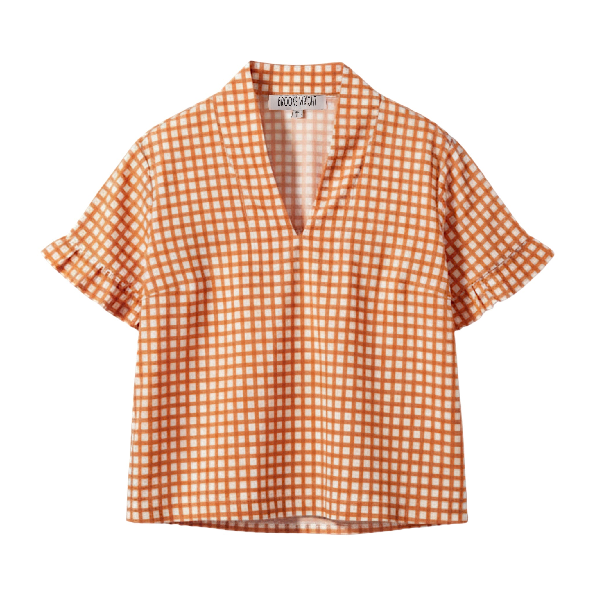 Pleated Kimono Saddle Grid Top