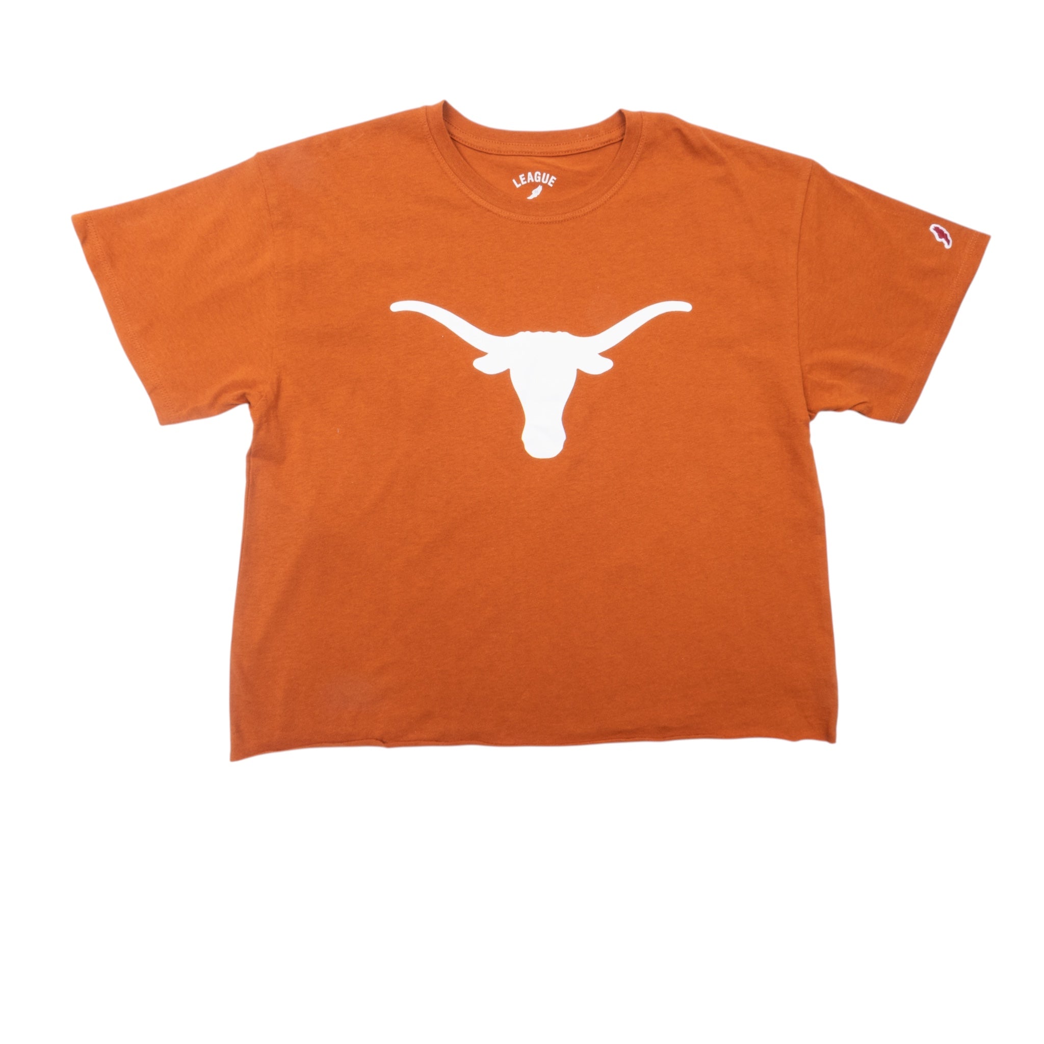Texas Longhorns Clothesline Cotton Cropped Tee Burnt Orange