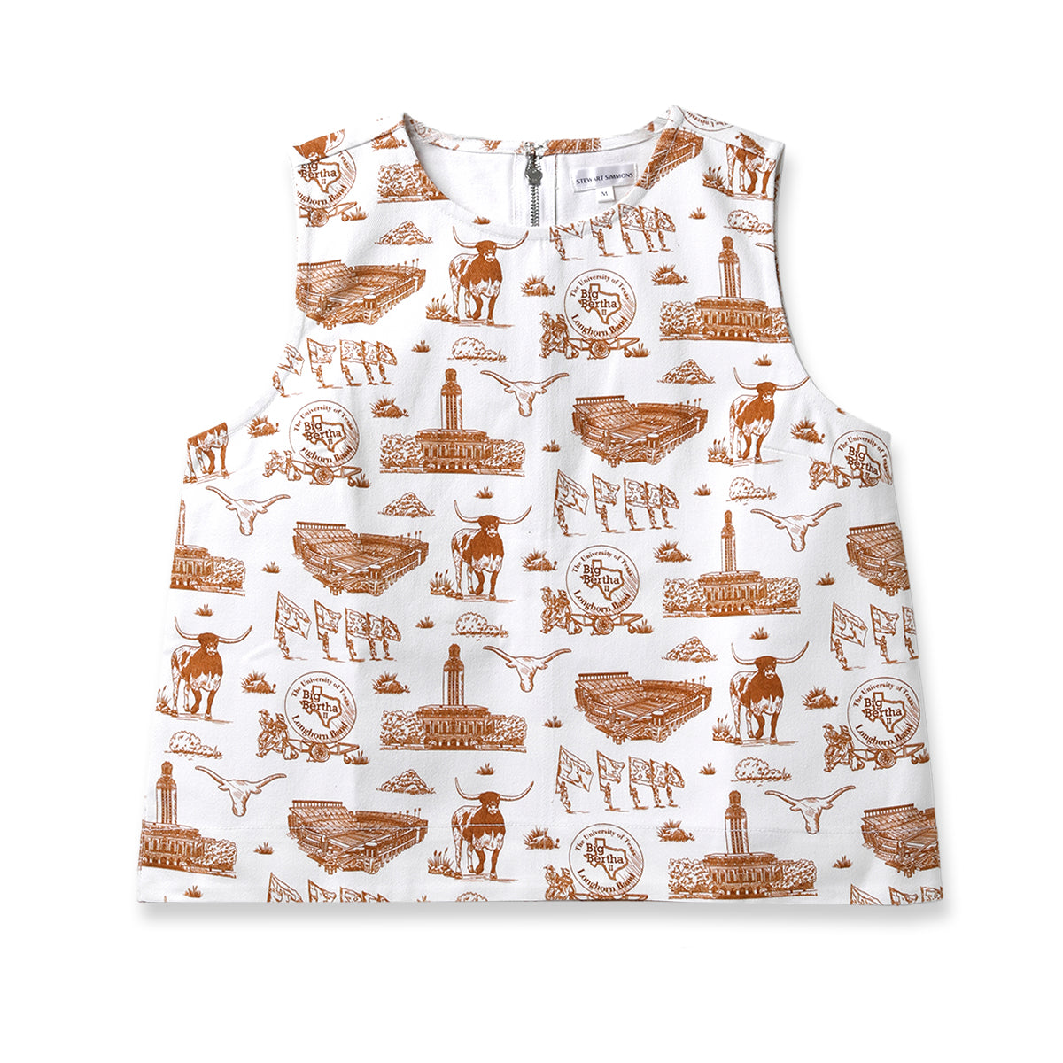 Stewart Simmons Texas Longhorns Ladies Toile Denim Tank