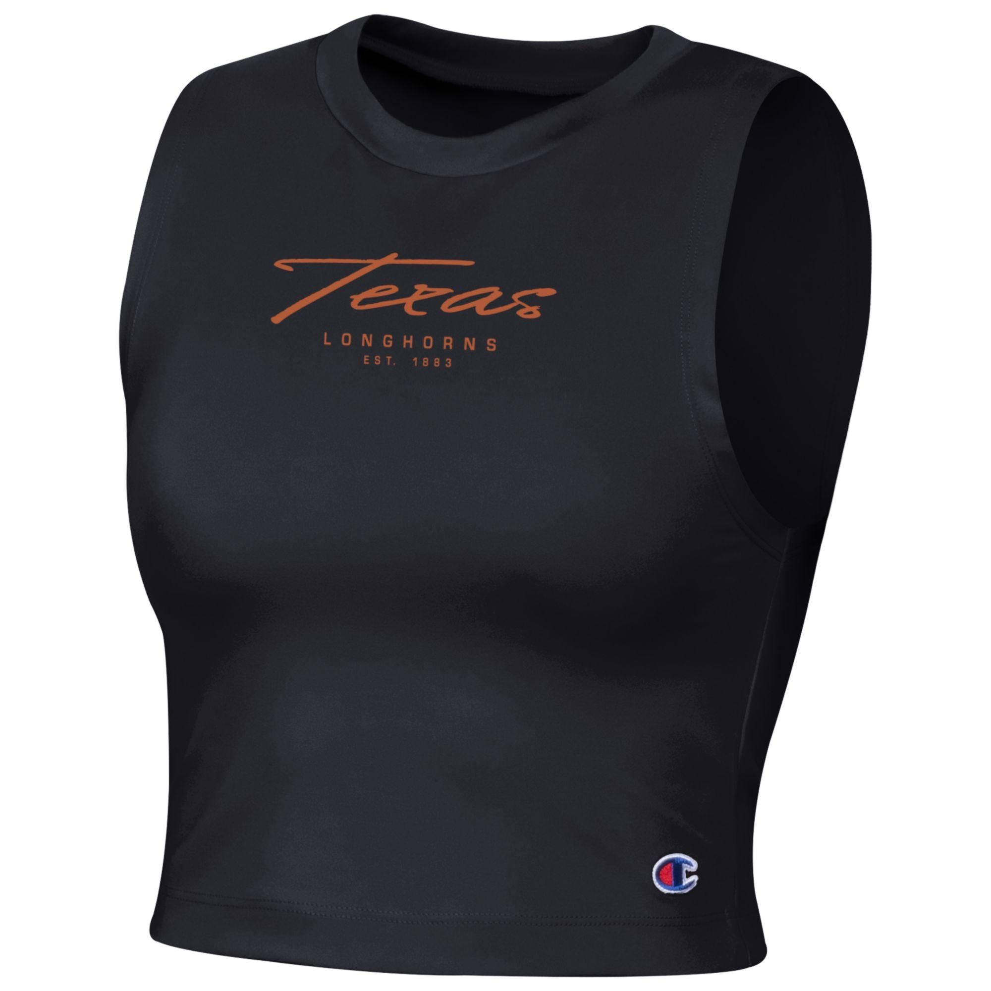 Champion Texas Longhorns Inline Crop Tank