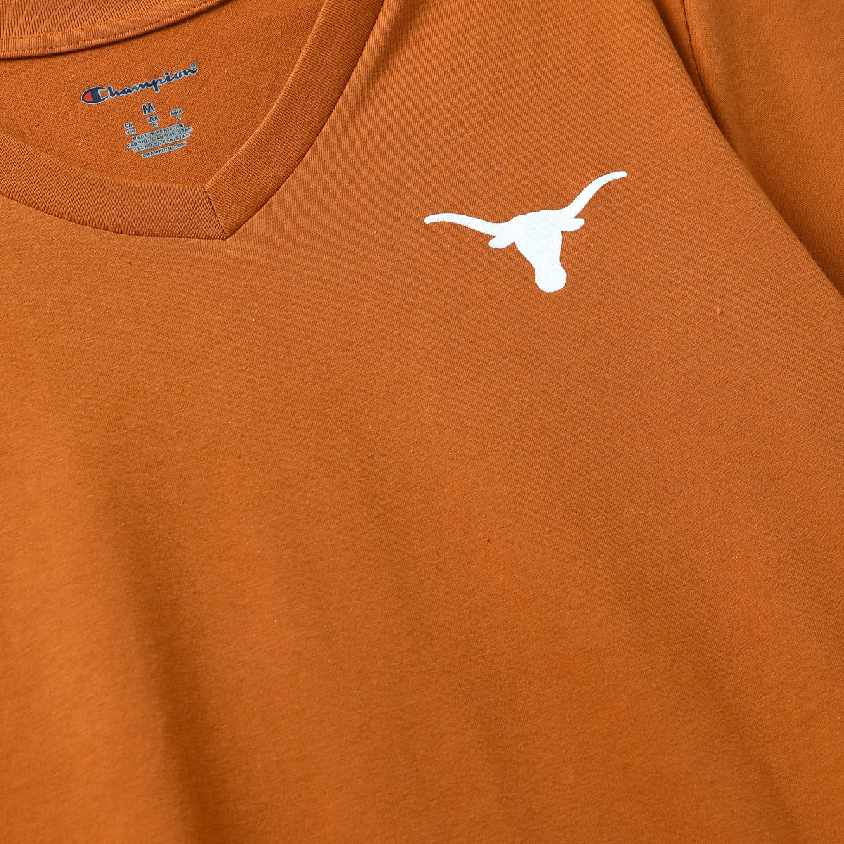 Champion Texas Longhorns Left Chest Micro Logo V-Neck Tee