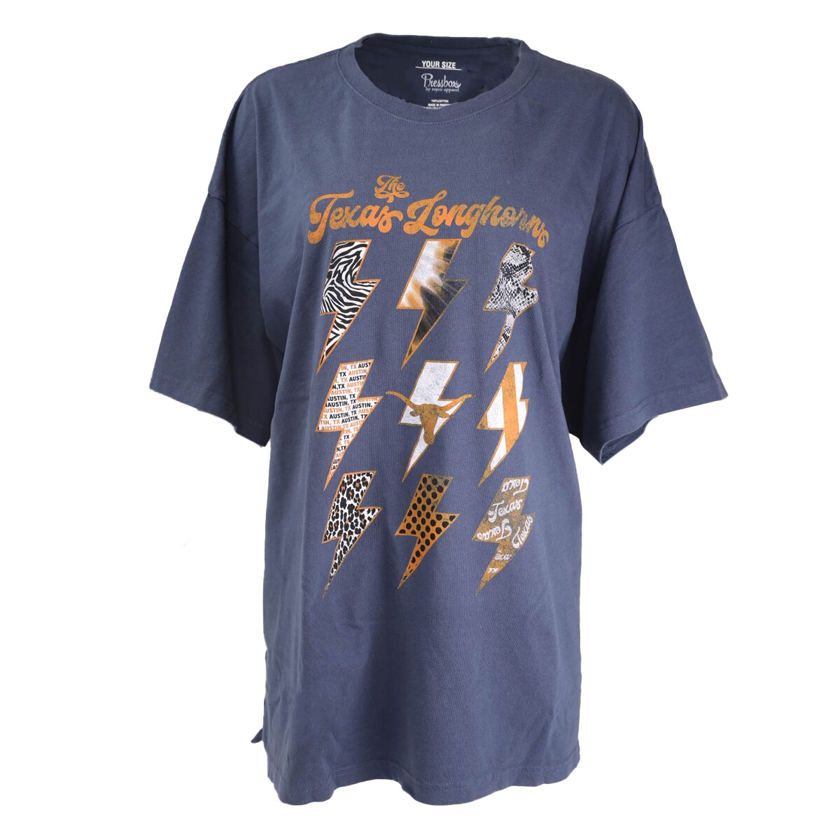 Pressbox Texas Longhorns Flash One Size Tee