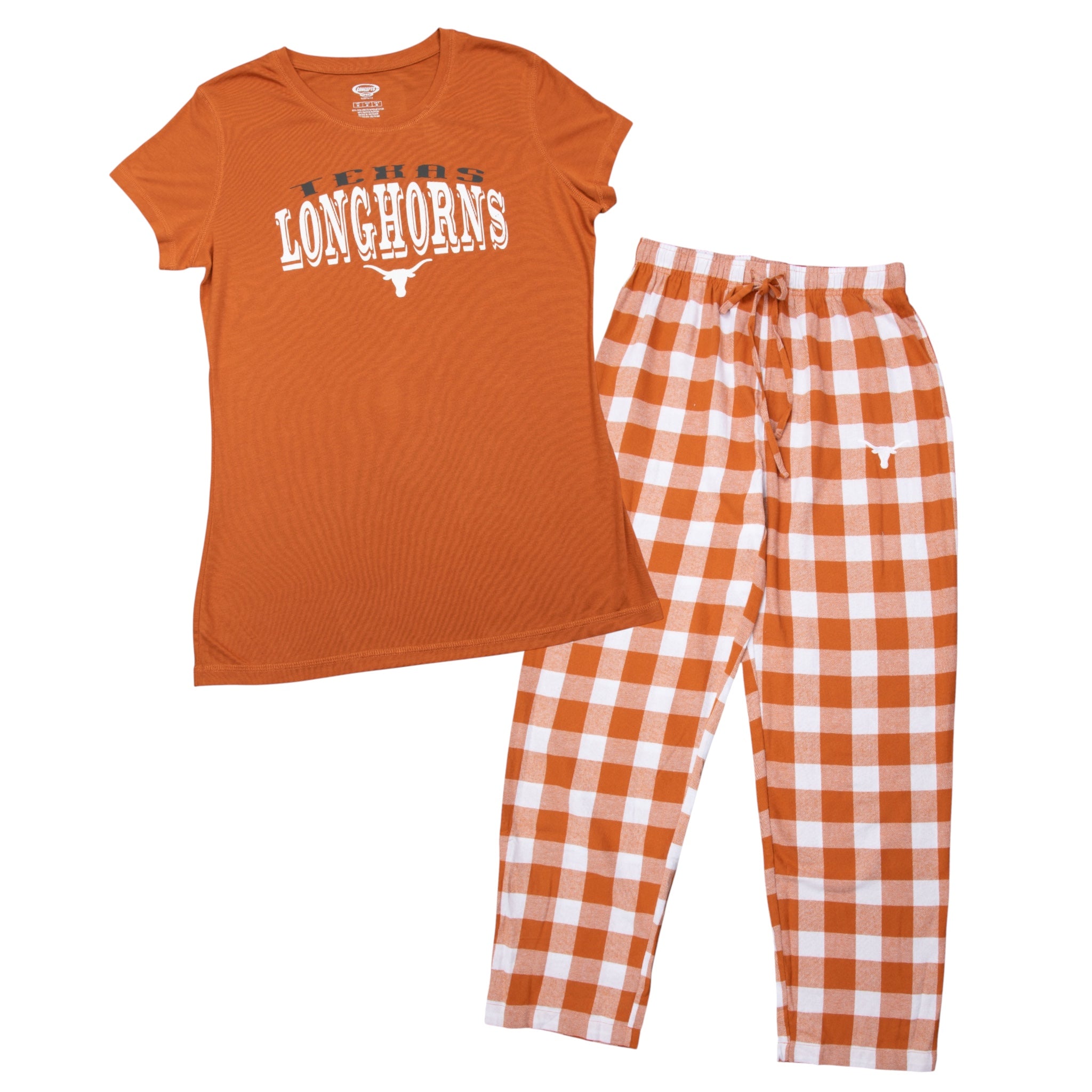 Texas Longhorns Plaid Packaged Sleep Set