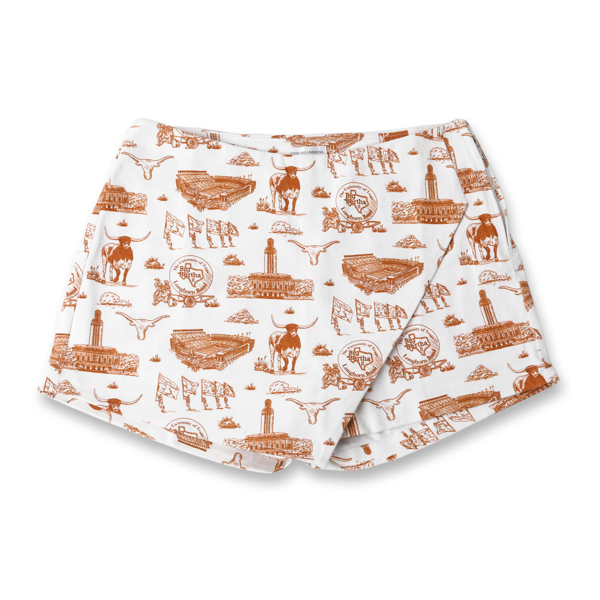 Stewart Simmons Texas Longhorns Ladies Toile Denim Skort
