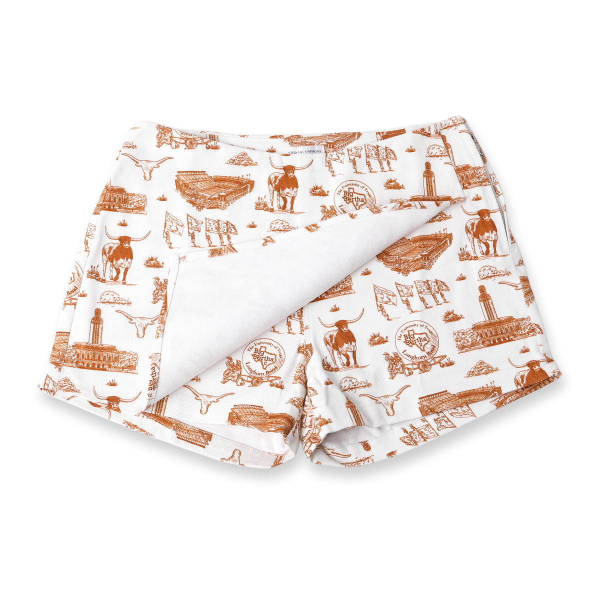 Stewart Simmons Texas Longhorns Ladies Toile Denim Skort