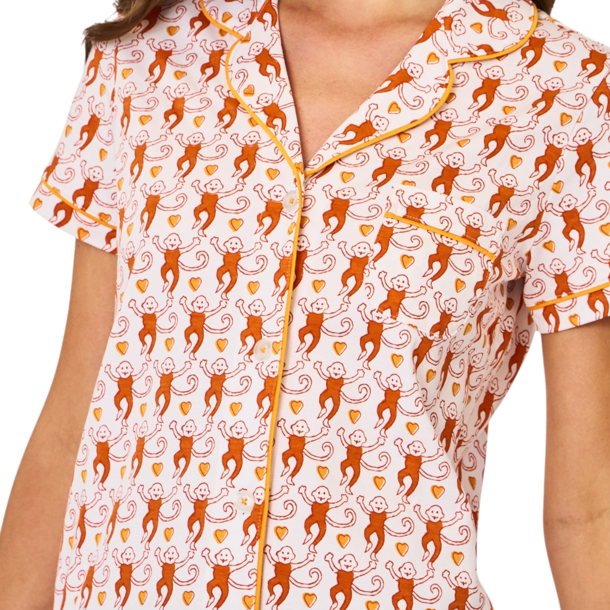 Roller Rabbit Lovely Monkey Polo Pajama Set