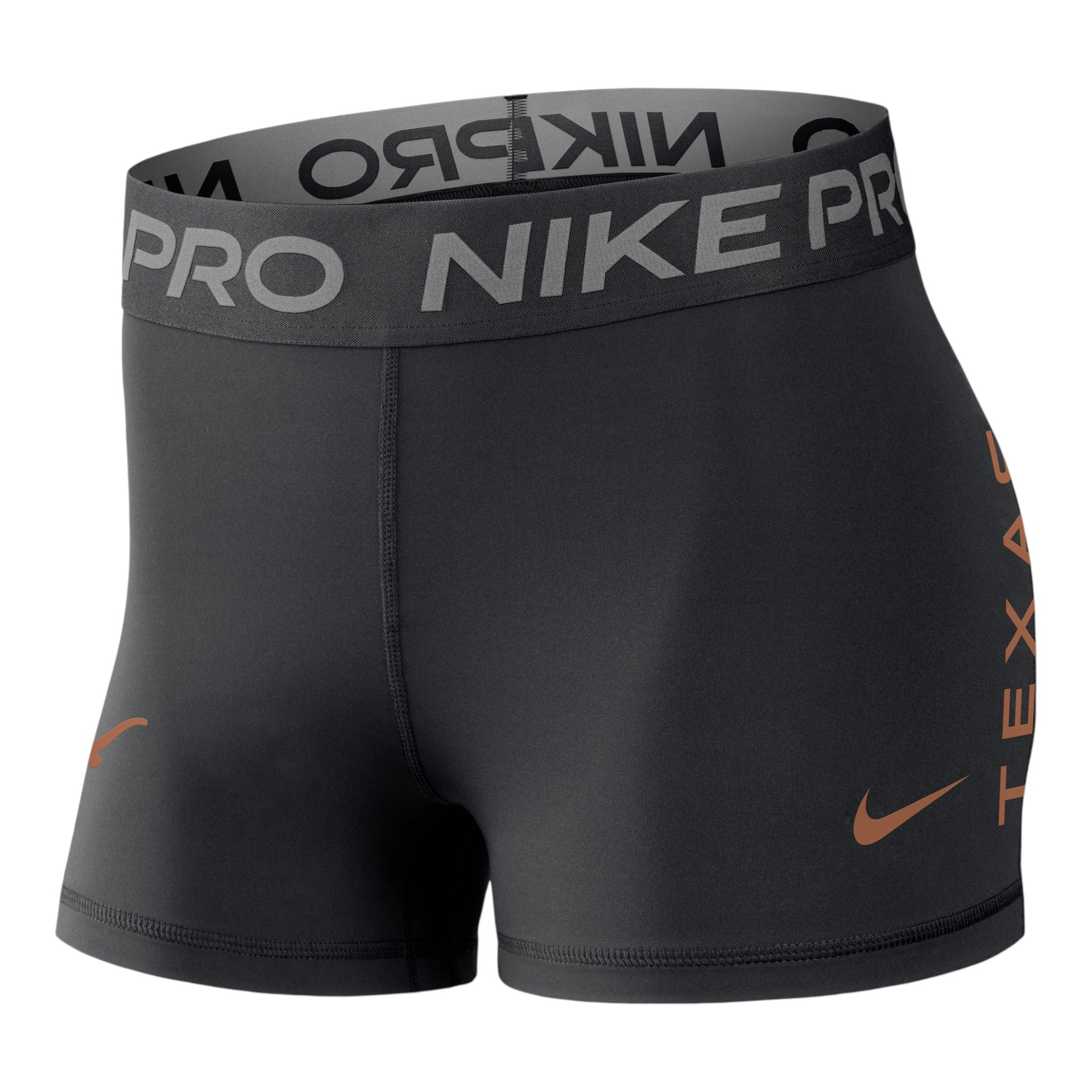 Nike Texas Longhorns Women's Pro Dri-Fit Mid Rise Short - 3in