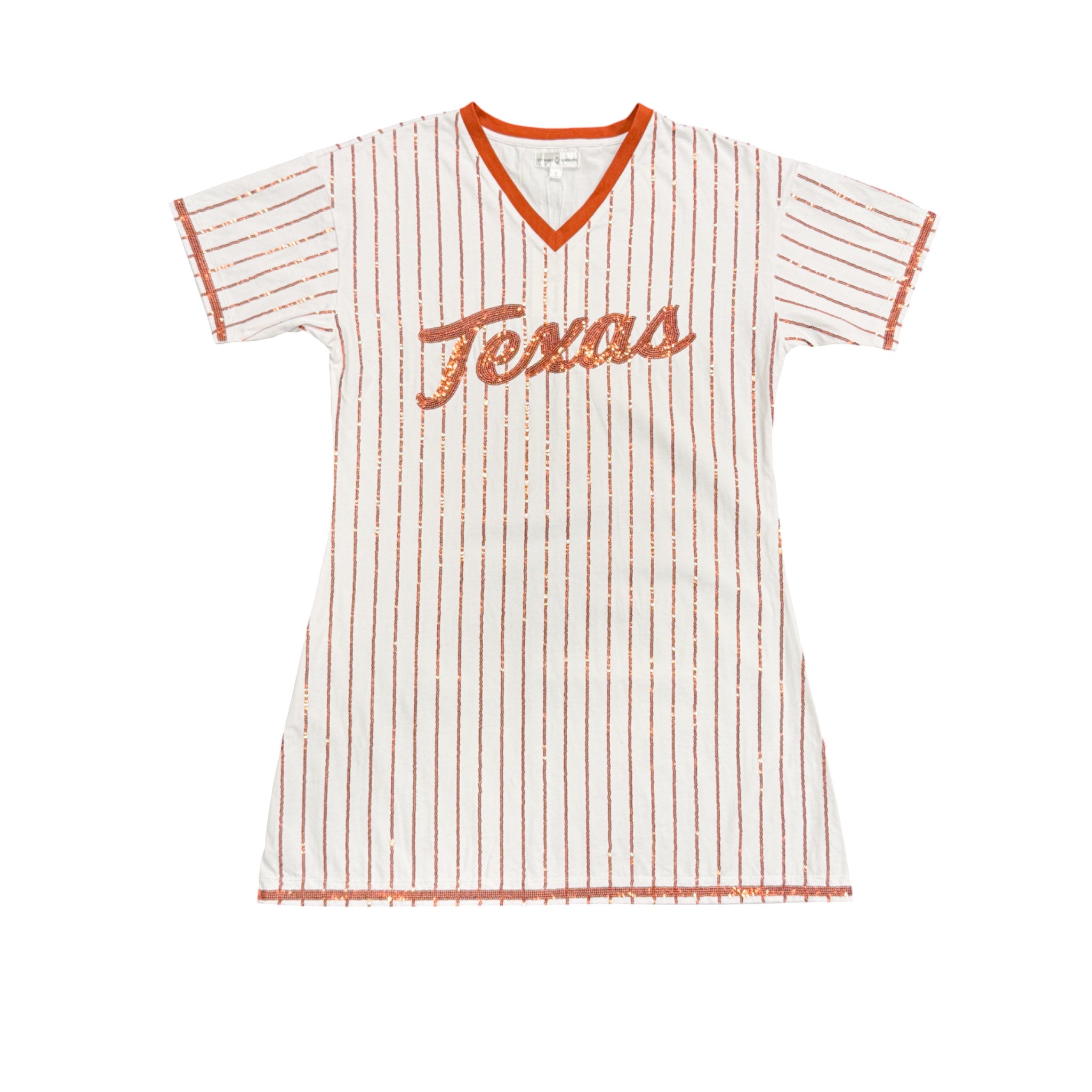 Stewart Simmons Texas Longhorns Shortstop Baseball Shirt Dress White