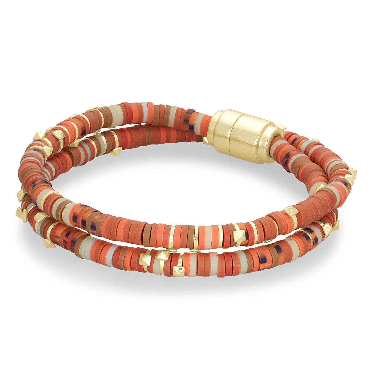 Reece Gold Wrap Bracelet in Goldstone Mix