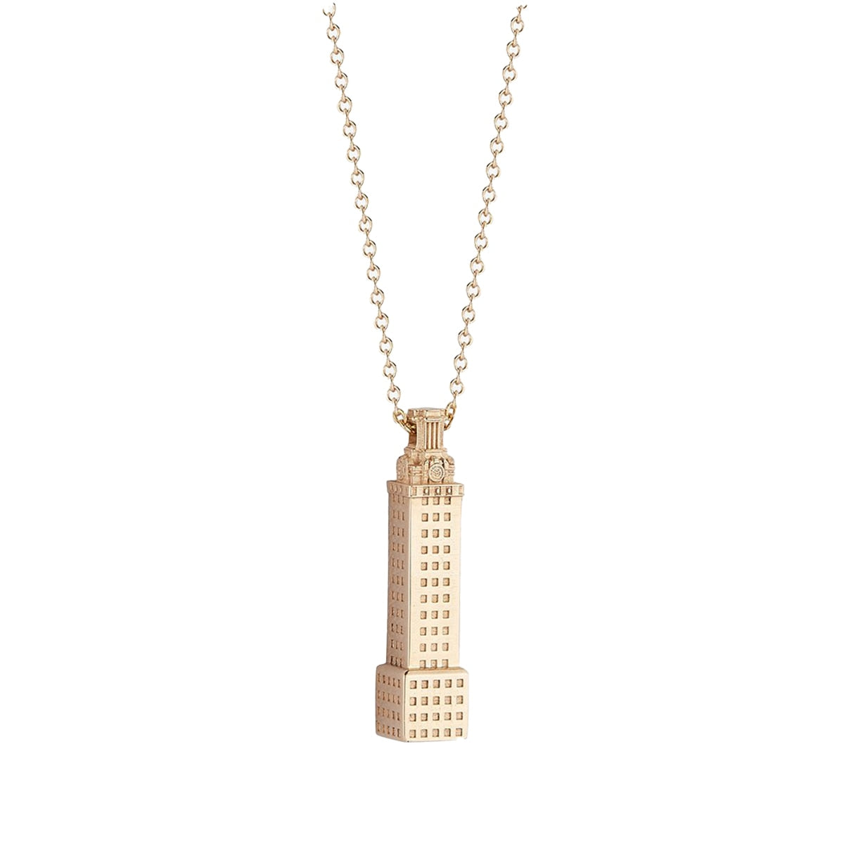 University of Texas Tower 14K Gold Necklace