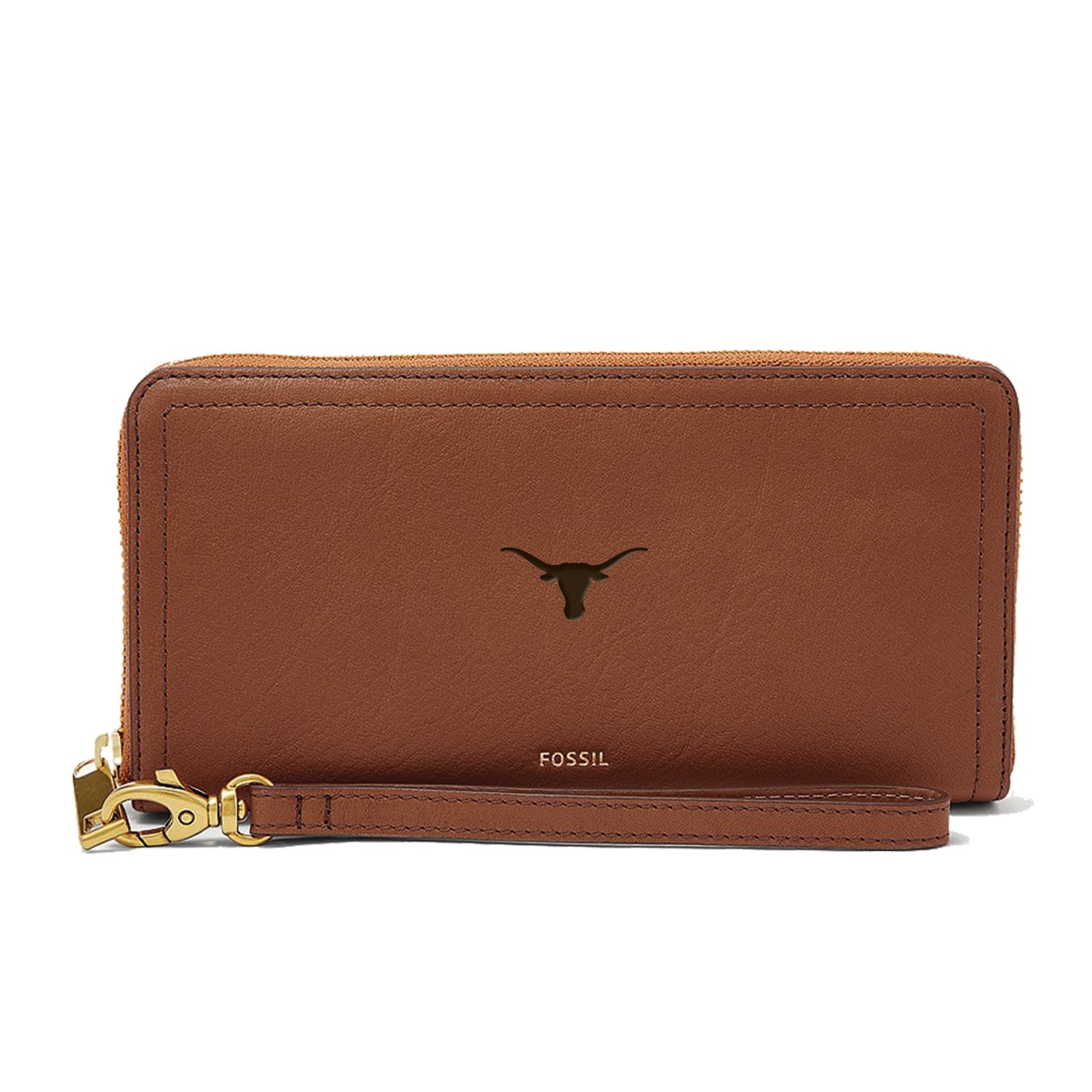 Fossil Texas Longhorns Logan RFID Zip Around Clutch University Co-op