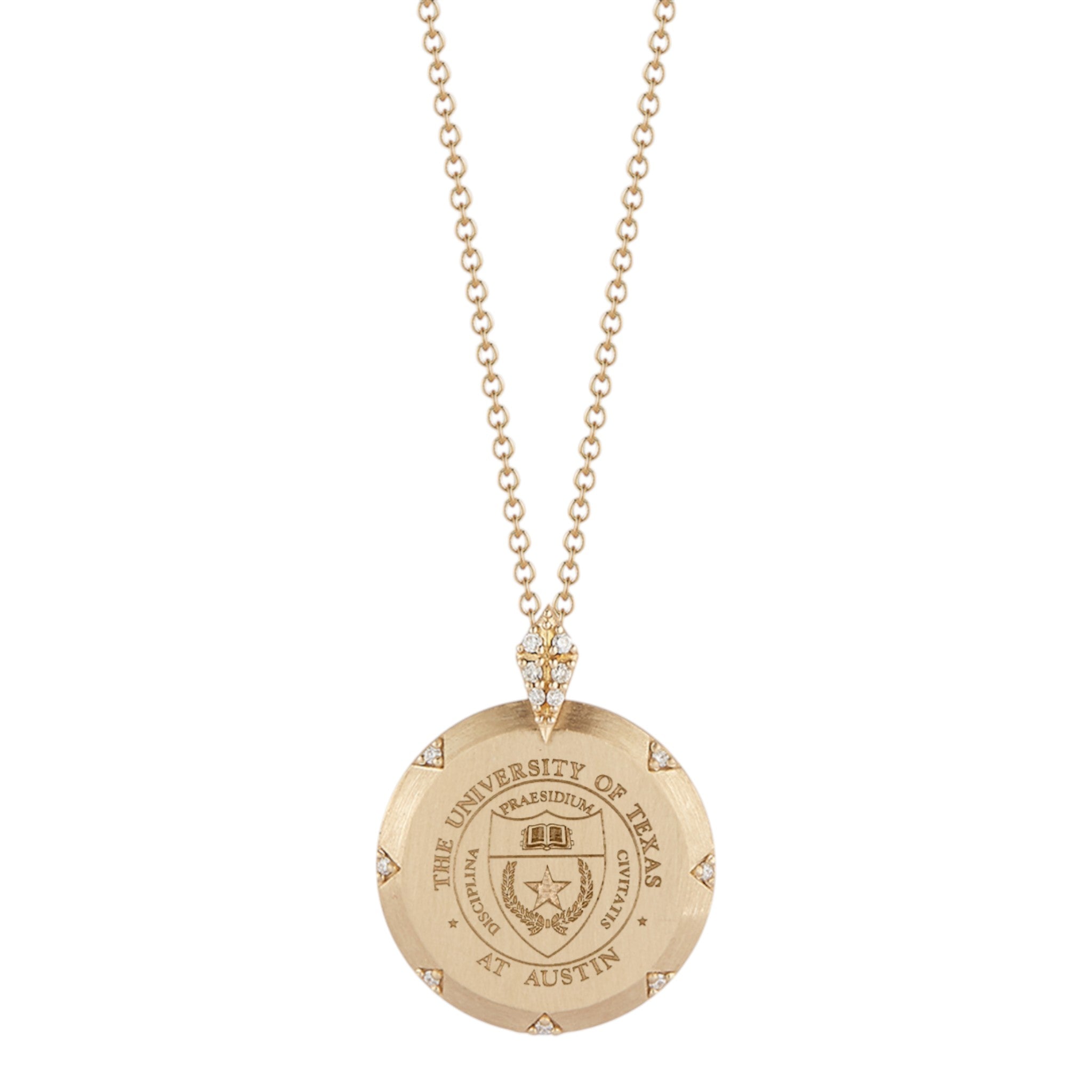 University of Texas Seal 7-Point Diamond Necklace