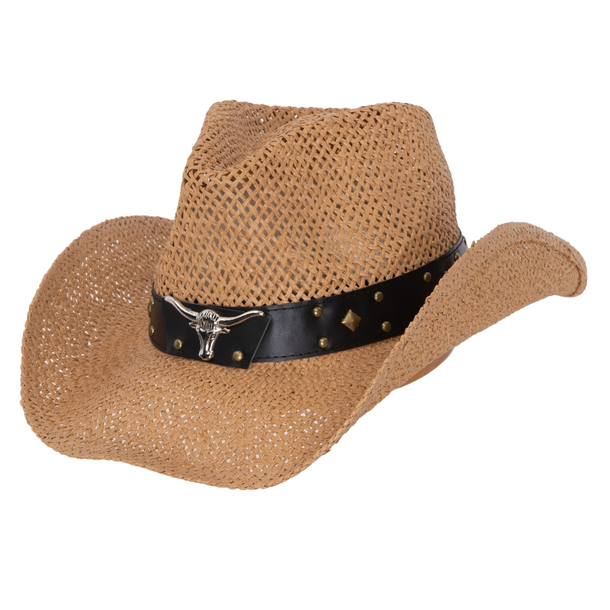 Ladies Ox Head Straw Cowboy Hat