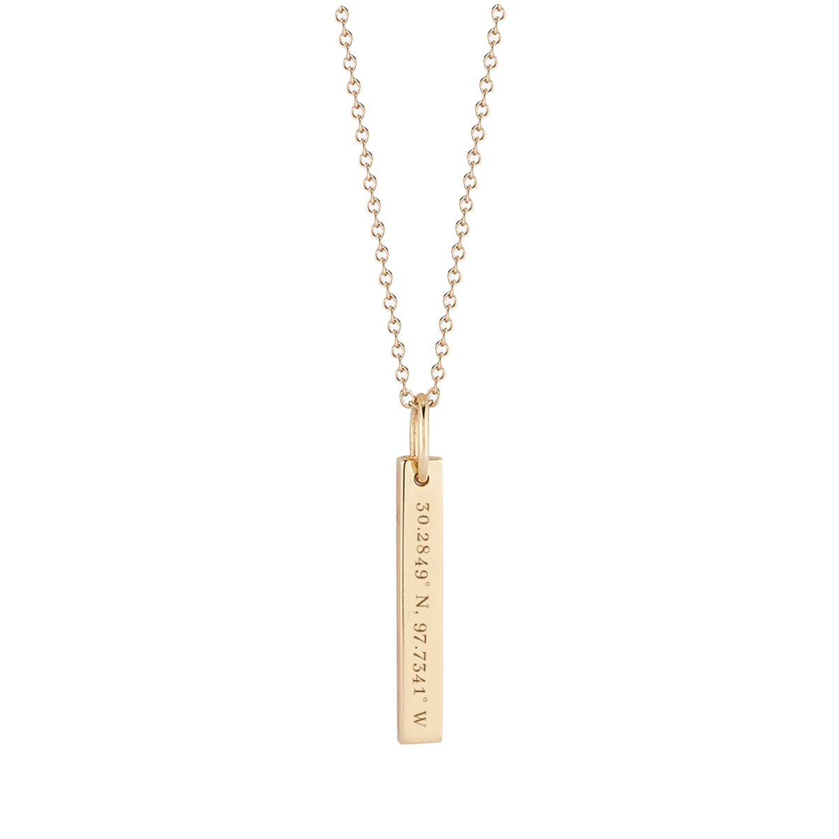 UT Coordinate Bar Necklace