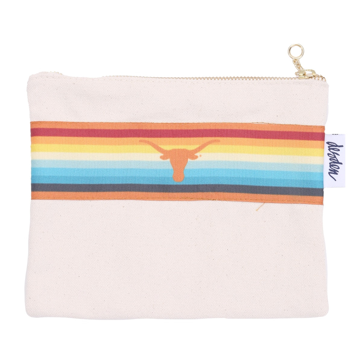Texas Longhorns Retro Canvas Pouch
