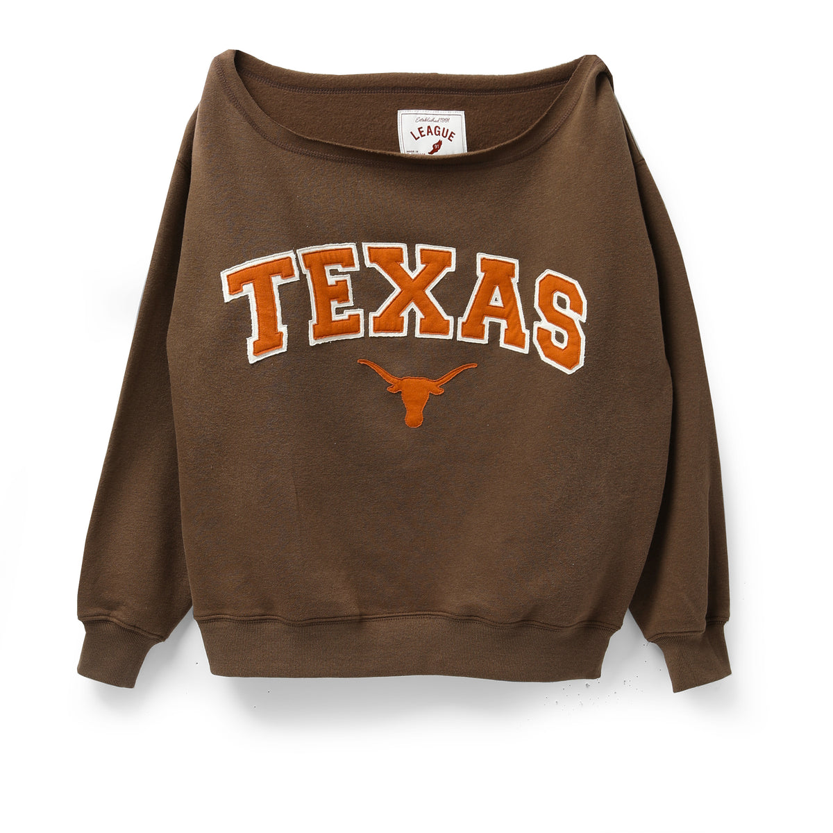 Texas Longhorns Tiffany Off the Shoulder Crew