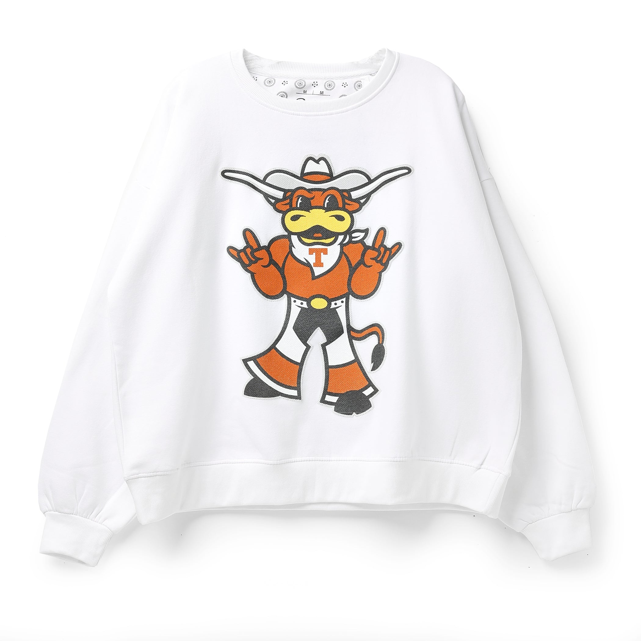 Texas Longhorns Women's Big Canvas Puff Janise Crewneck