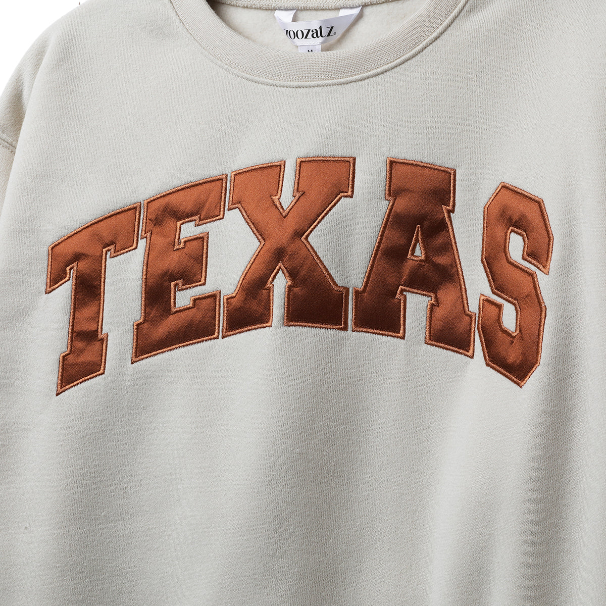 ZooZatZ Texas Longhorns Satin Applique Crew Sweatshirt
