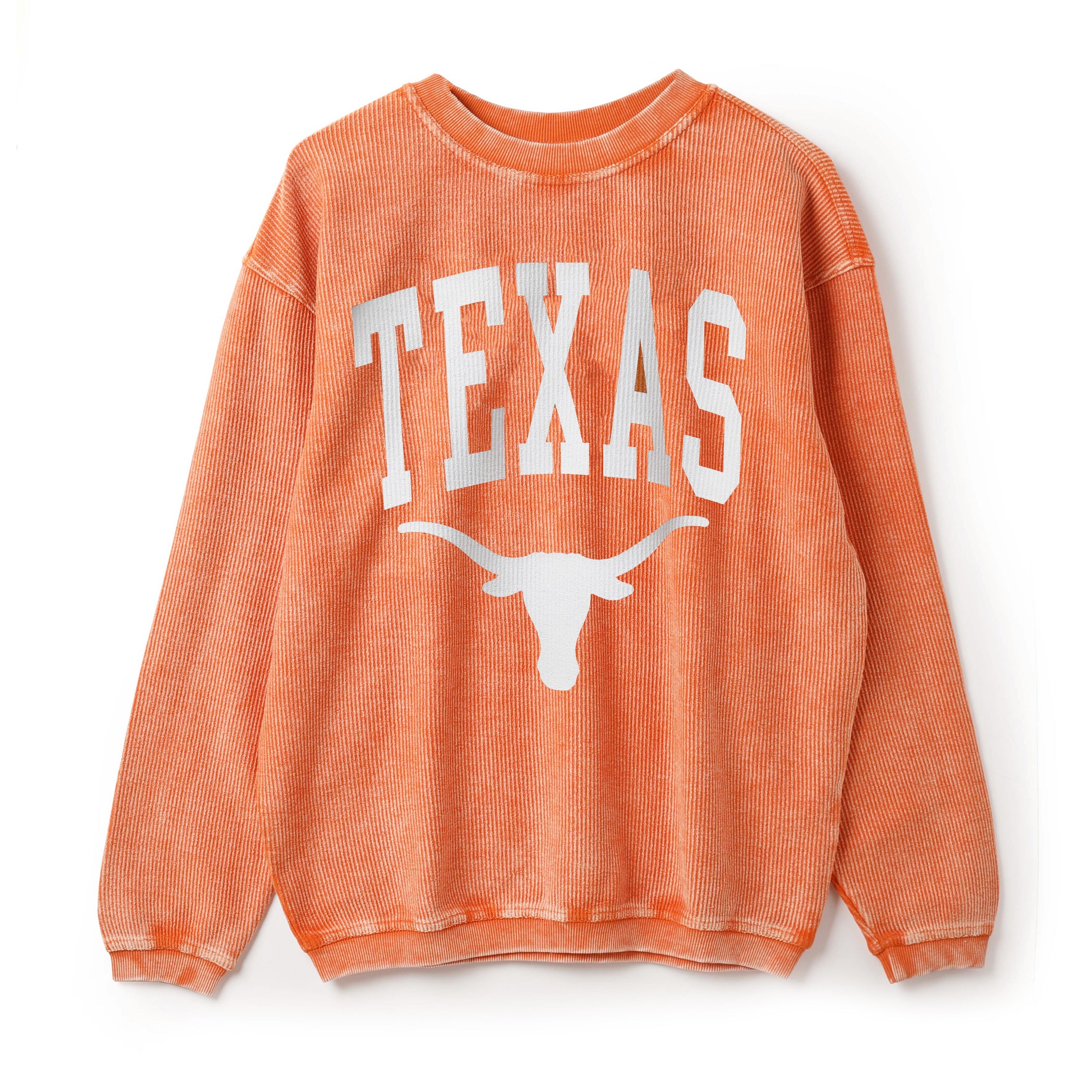 Chicka-D Texas Longhorns Arch Texas Bevo Corded Sweatshirt