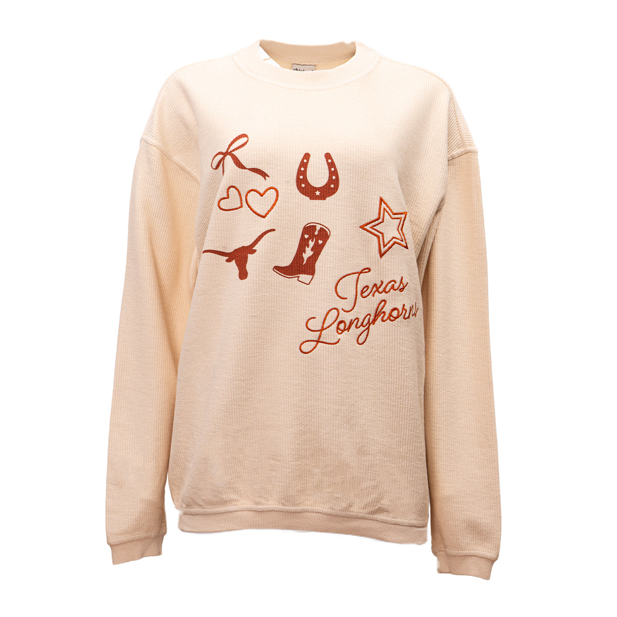 Chicka D Texas Longhorns Western Icons Ribbed Crew
