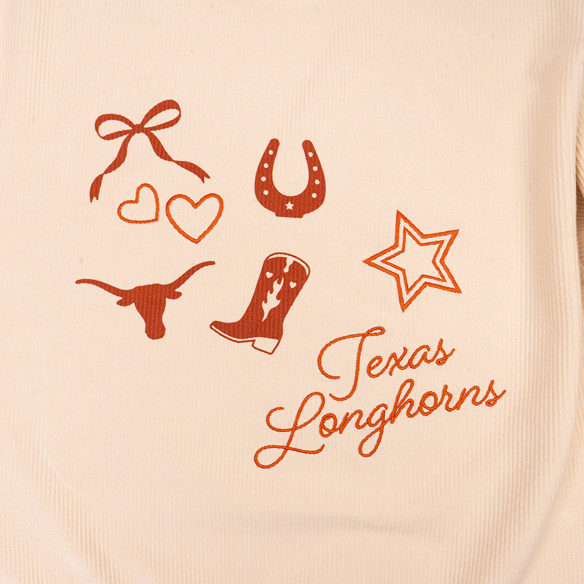Chicka D Texas Longhorns Western Icons Ribbed Crew