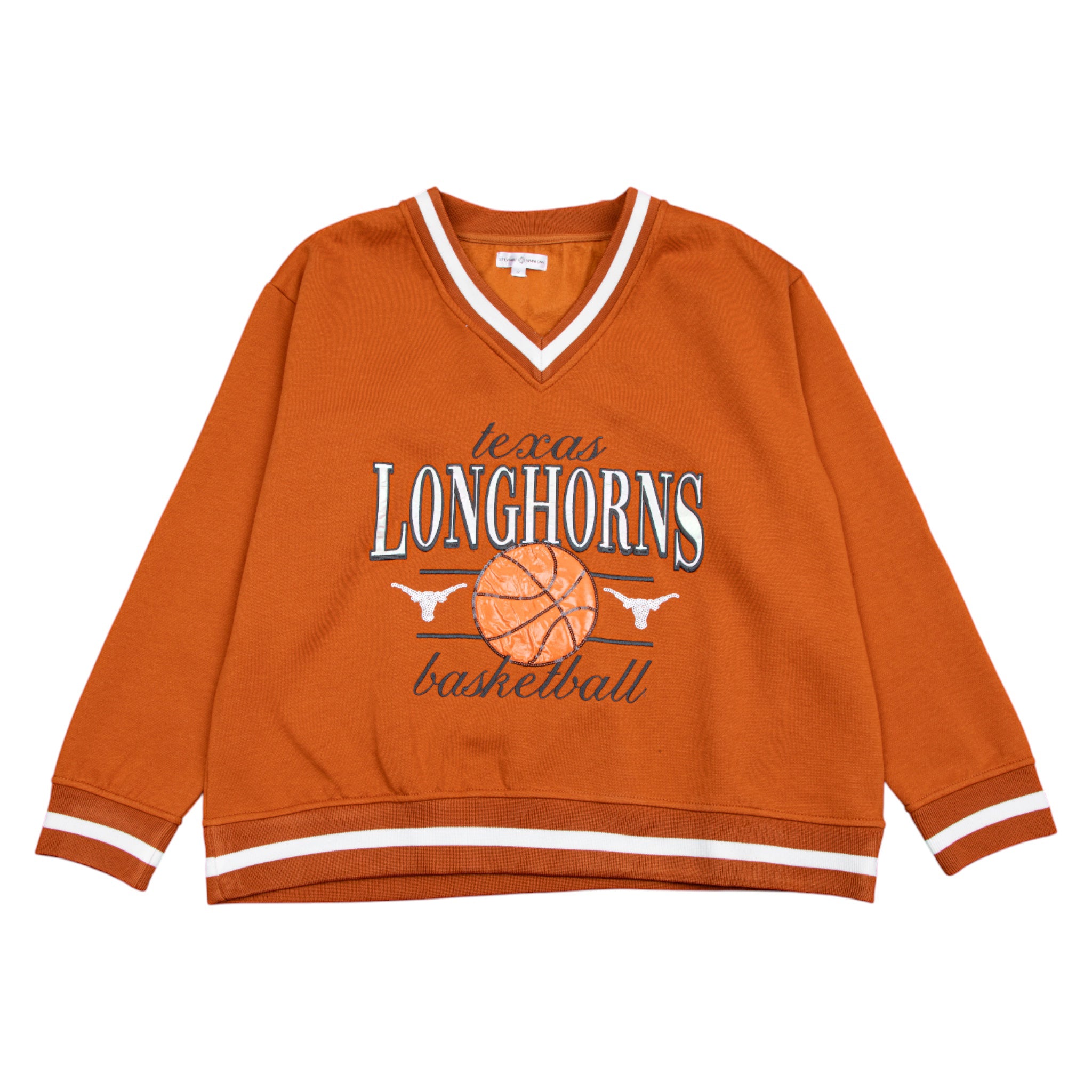 Stewart Simmons Texas Longhorns Courtside V-Neck Pullover