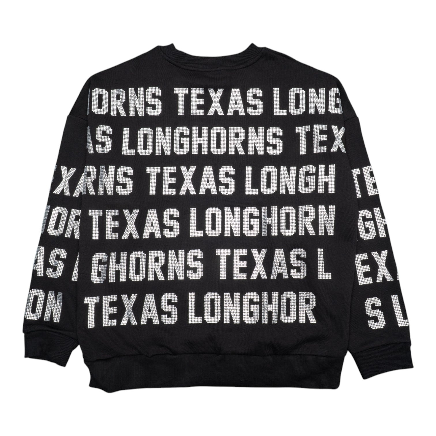 Texas Longhorns Hype Era Rhinestone Text Crew