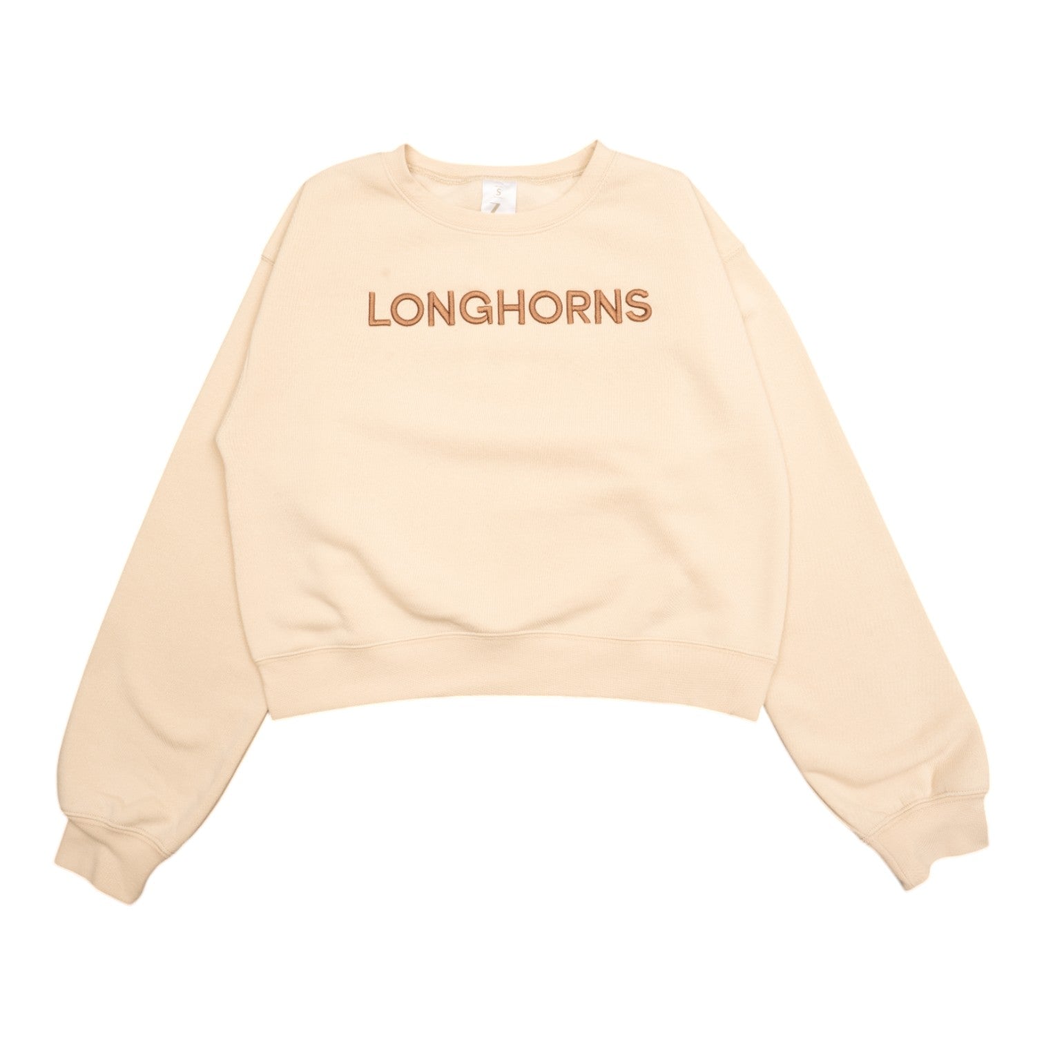Texas Longhorns Raised Embroider Crop Crew