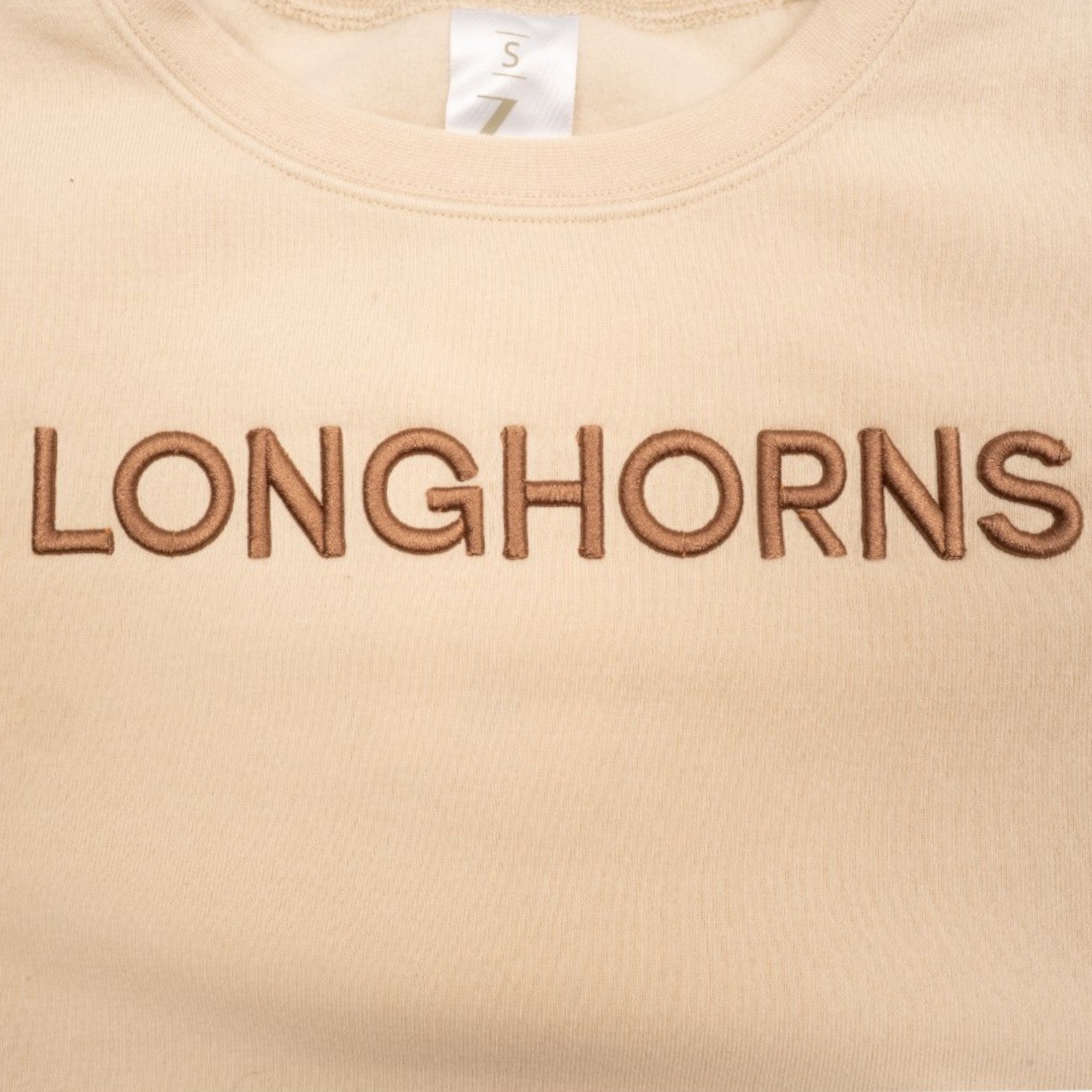 Texas Longhorns Raised Embroider Crop Crew