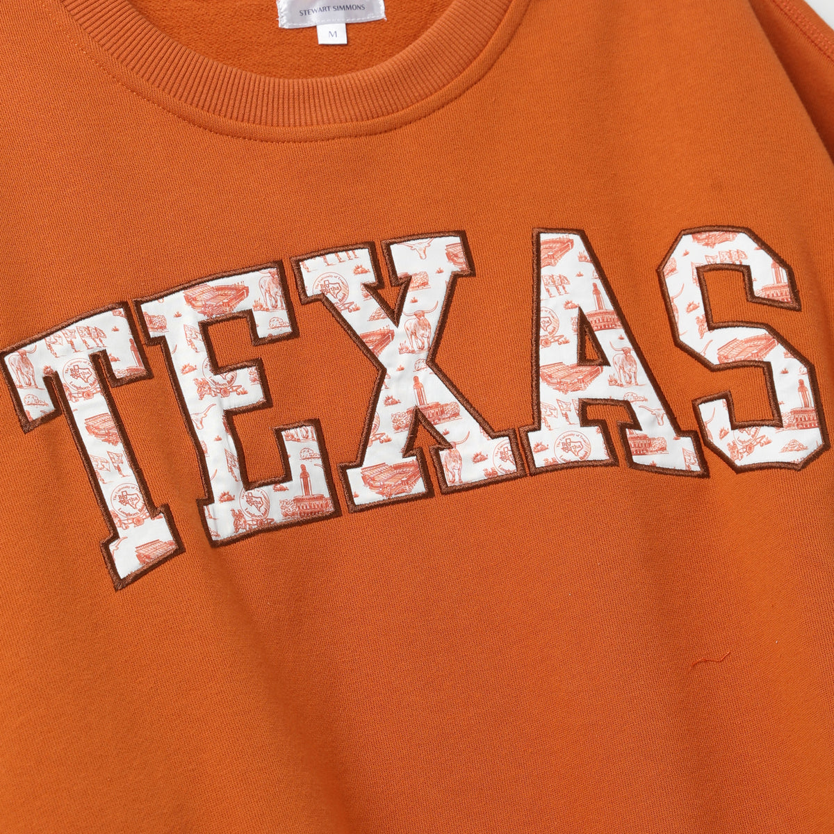 Stewart Simmons Texas Longhorns Halftime Toile Sweatshirt