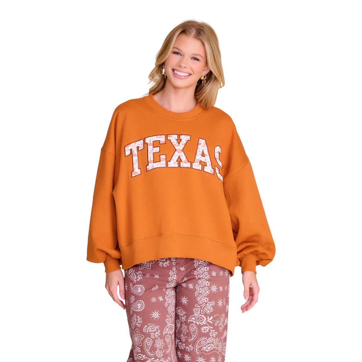 Stewart Simmons Texas Longhorns Halftime Toile Sweatshirt