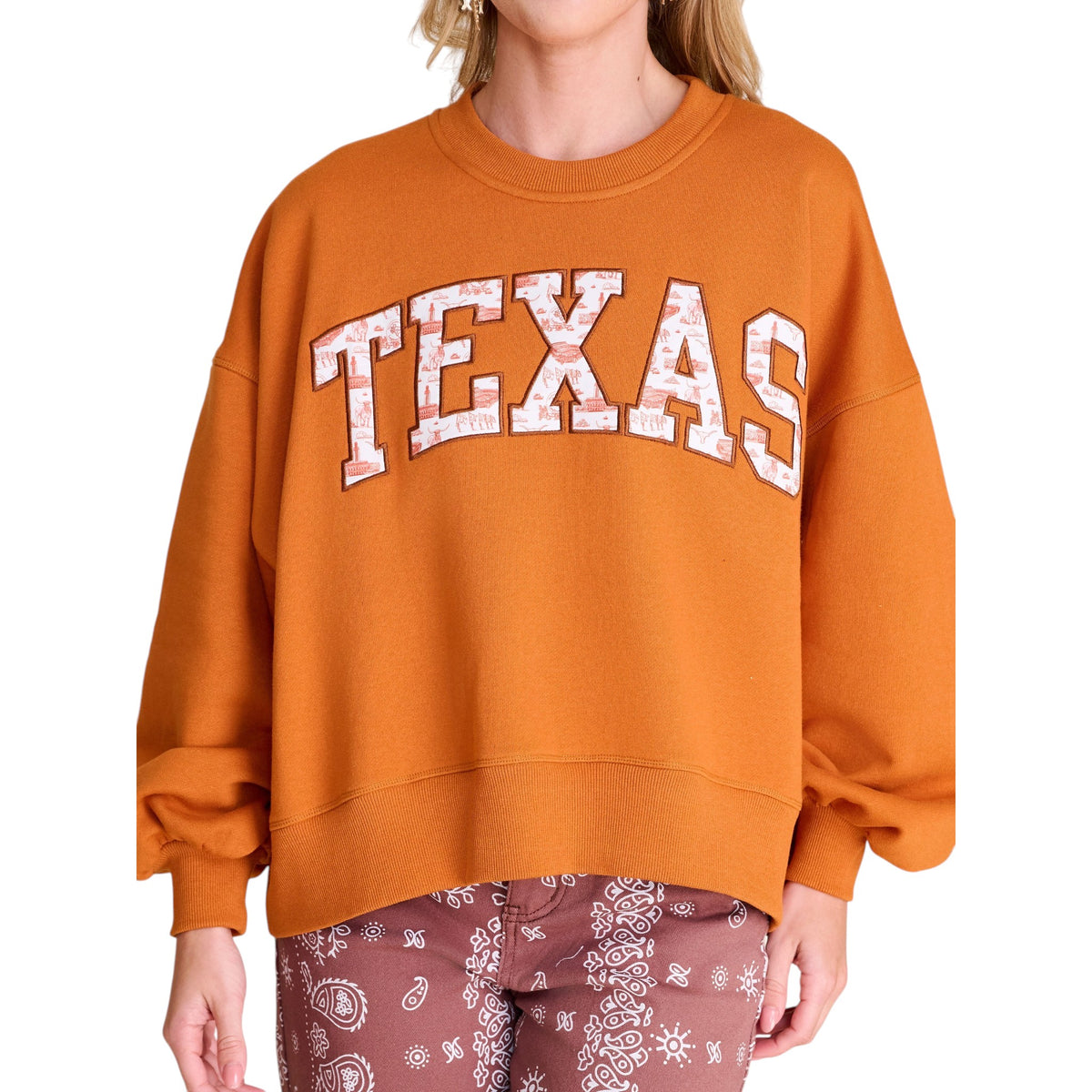 Stewart Simmons Texas Longhorns Halftime Toile Sweatshirt